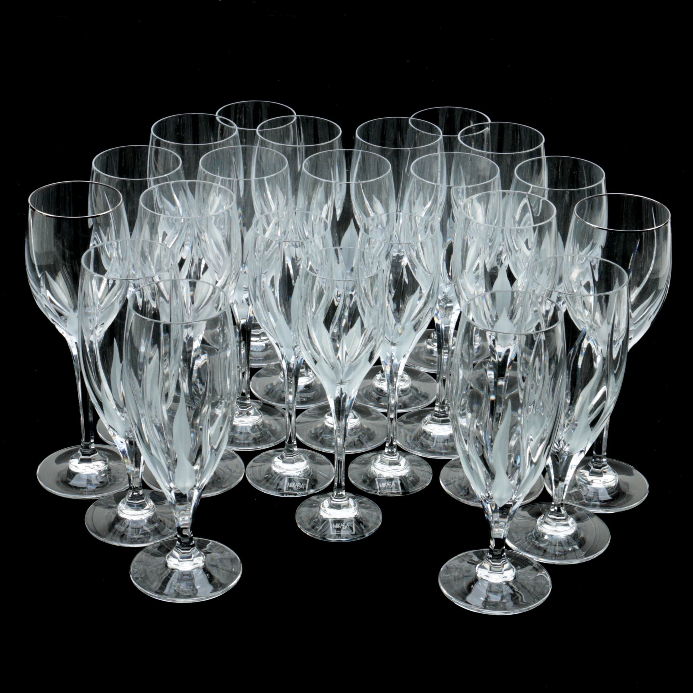 Mikasa "Flame D'Amore" Crystal Stemware EBTH