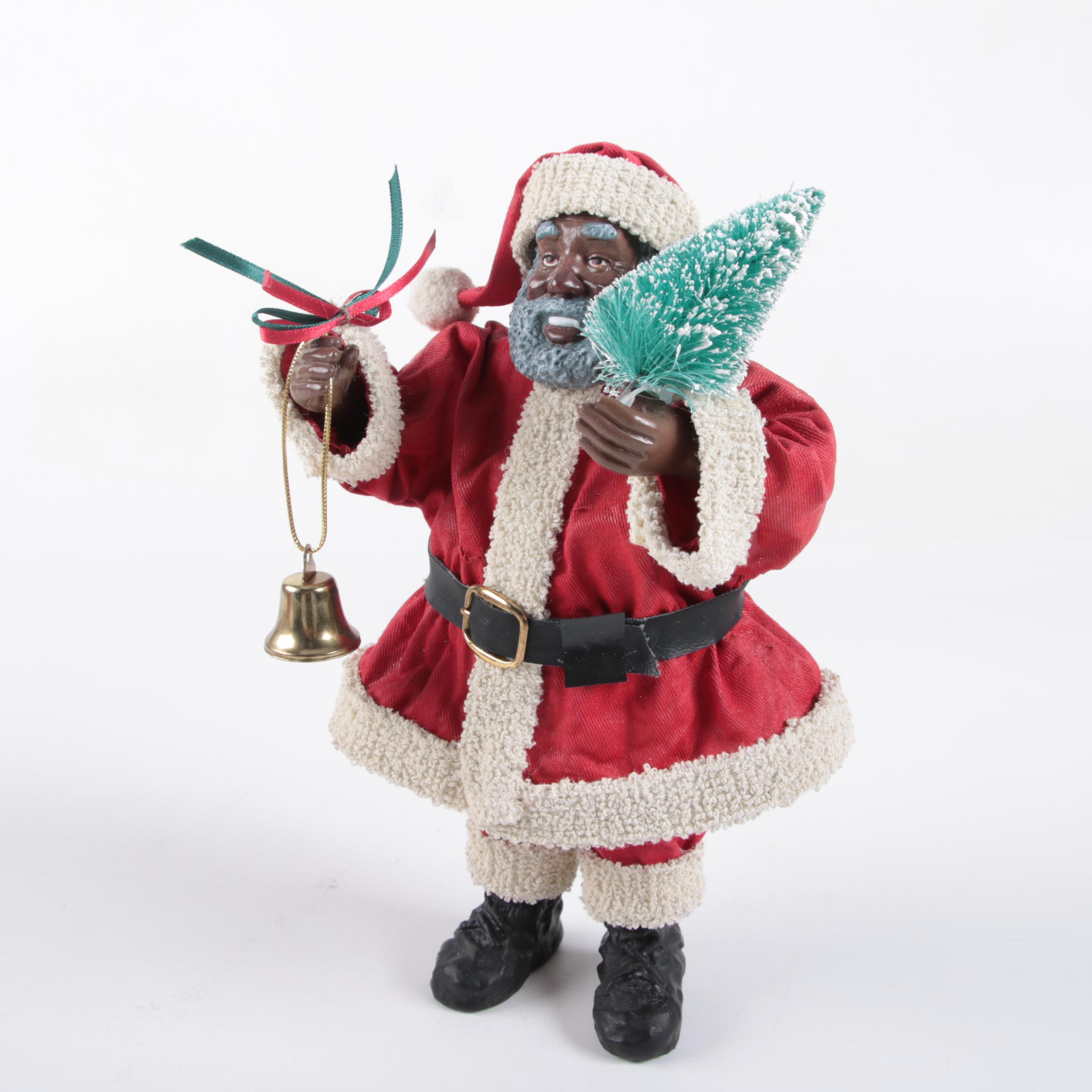 African American Santa Figurine EBTH