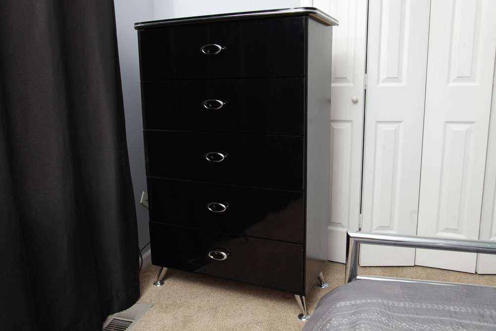 Ashley Furniture Black Highboy Matrix FiveDrawer Dresser EBTH