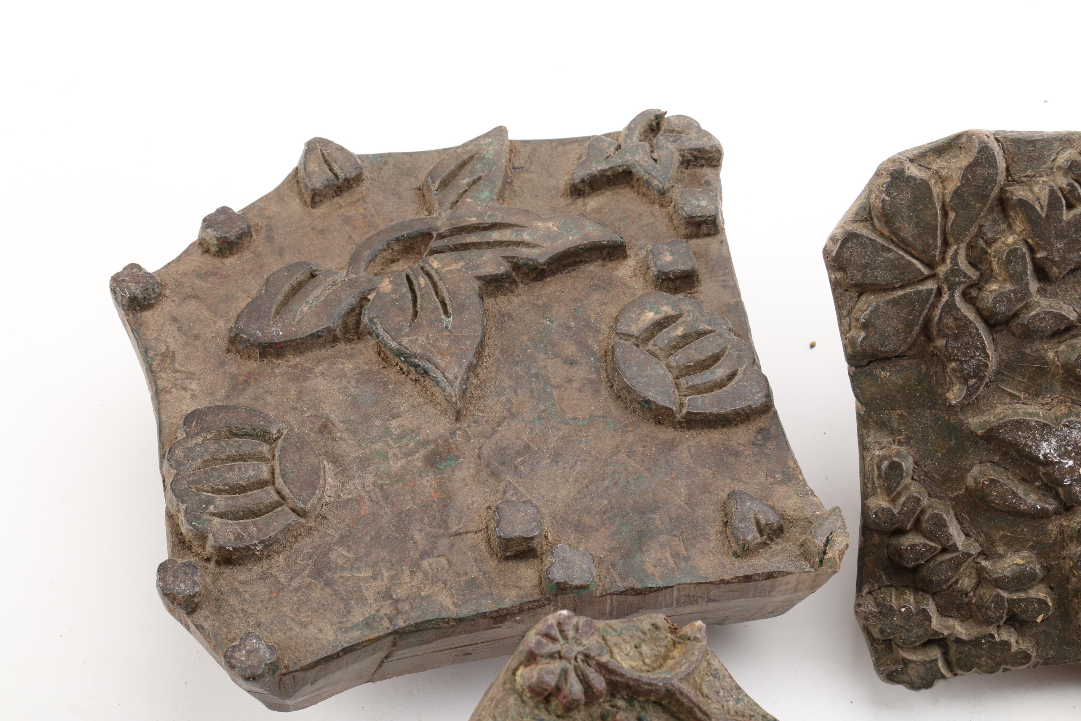 Vintage Wooden Textile Stamps EBTH