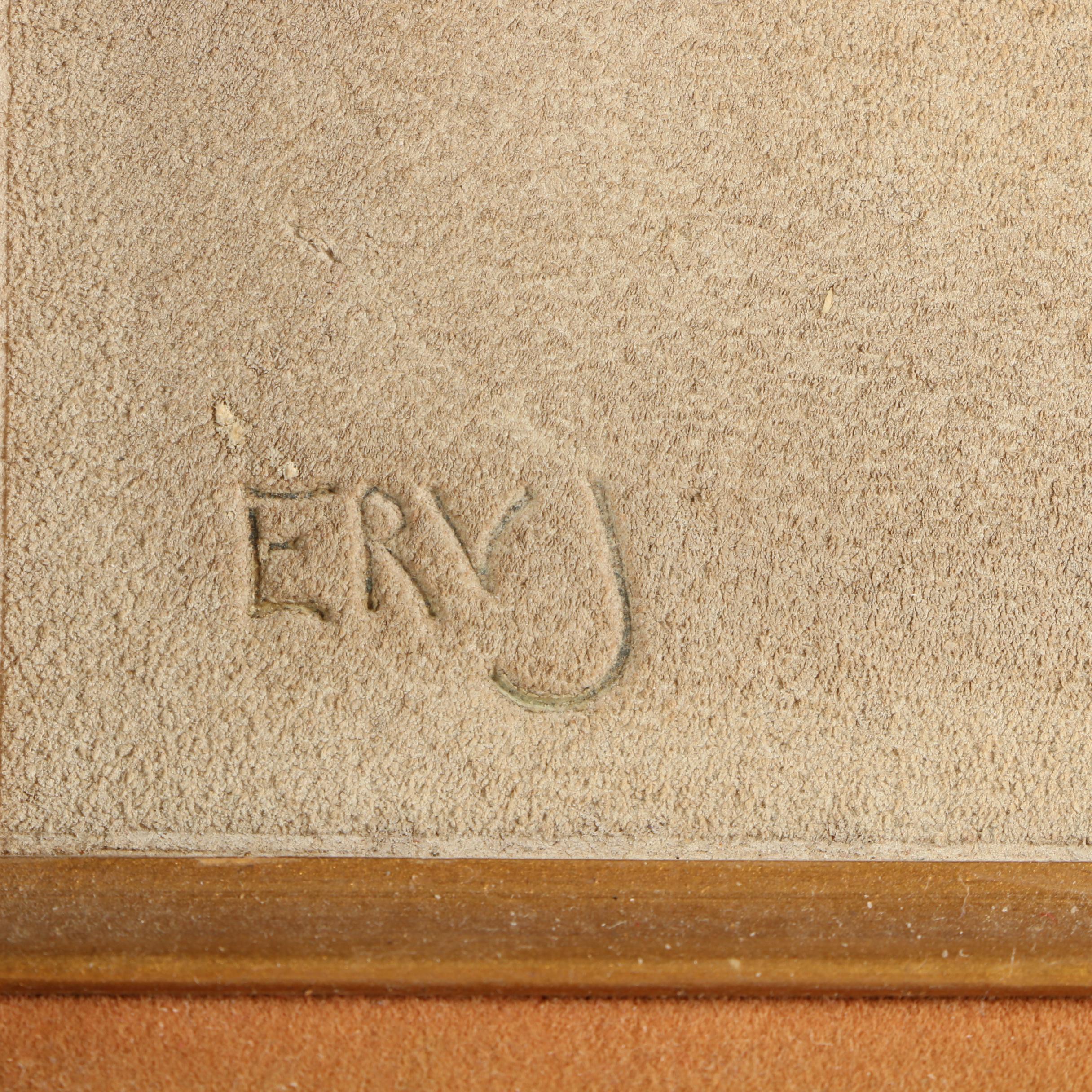 Erv Johnson Acrylic Painting on Leather "Maria Martinez" EBTH