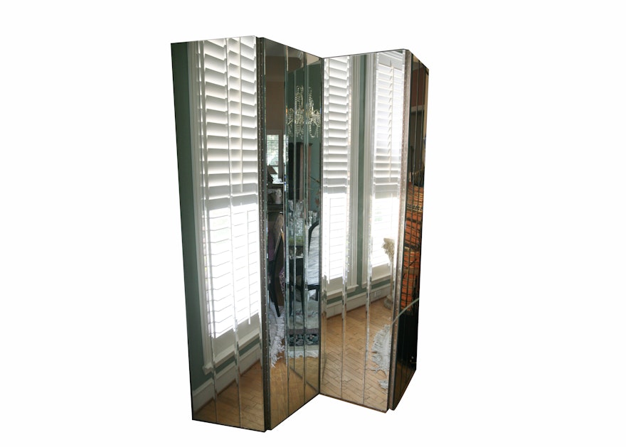 Mirrored Room Divider Screen