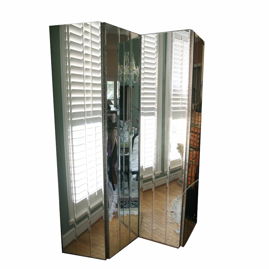 Mirrored Room Divider Screen