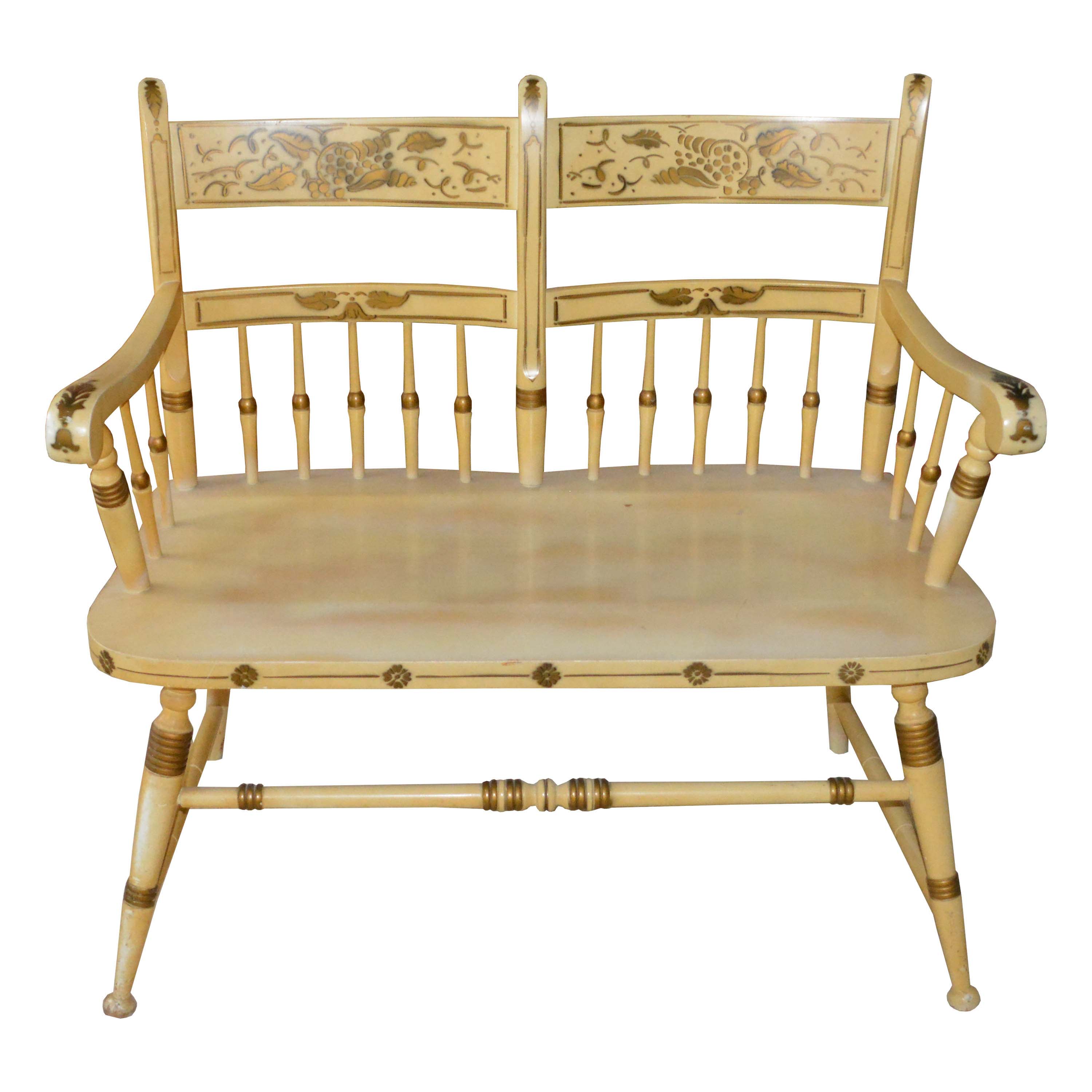 Vintage Painted Bench by Tell City Chair EBTH