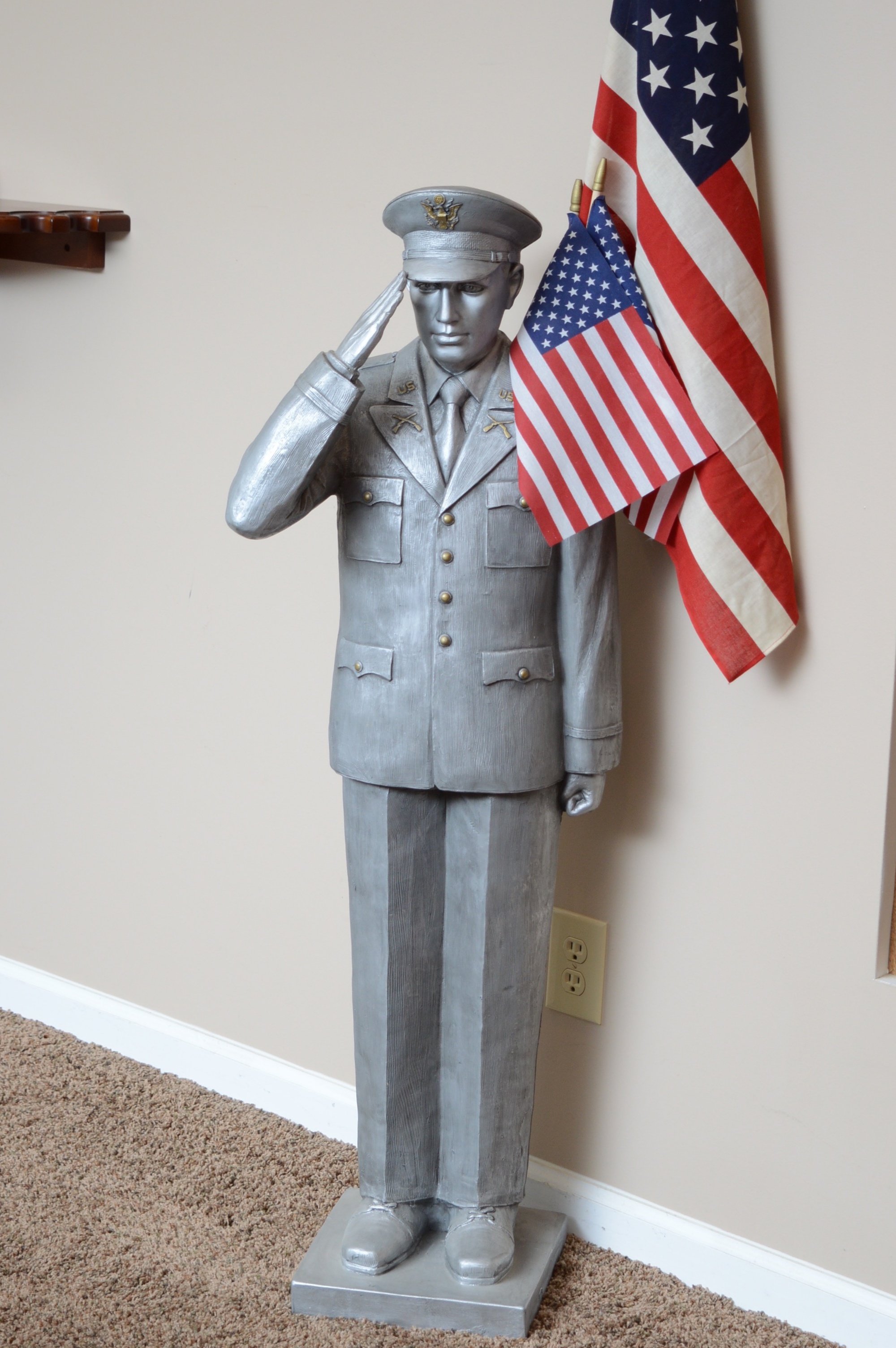 United States Navy Statue Flag Holder EBTH