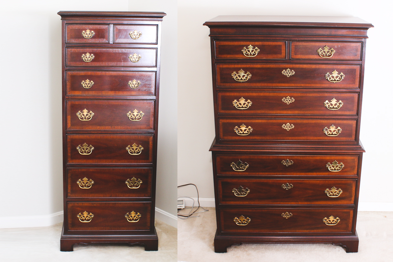 Chippendale Style Mahogany Highboy And Chest On Chest By Drexel