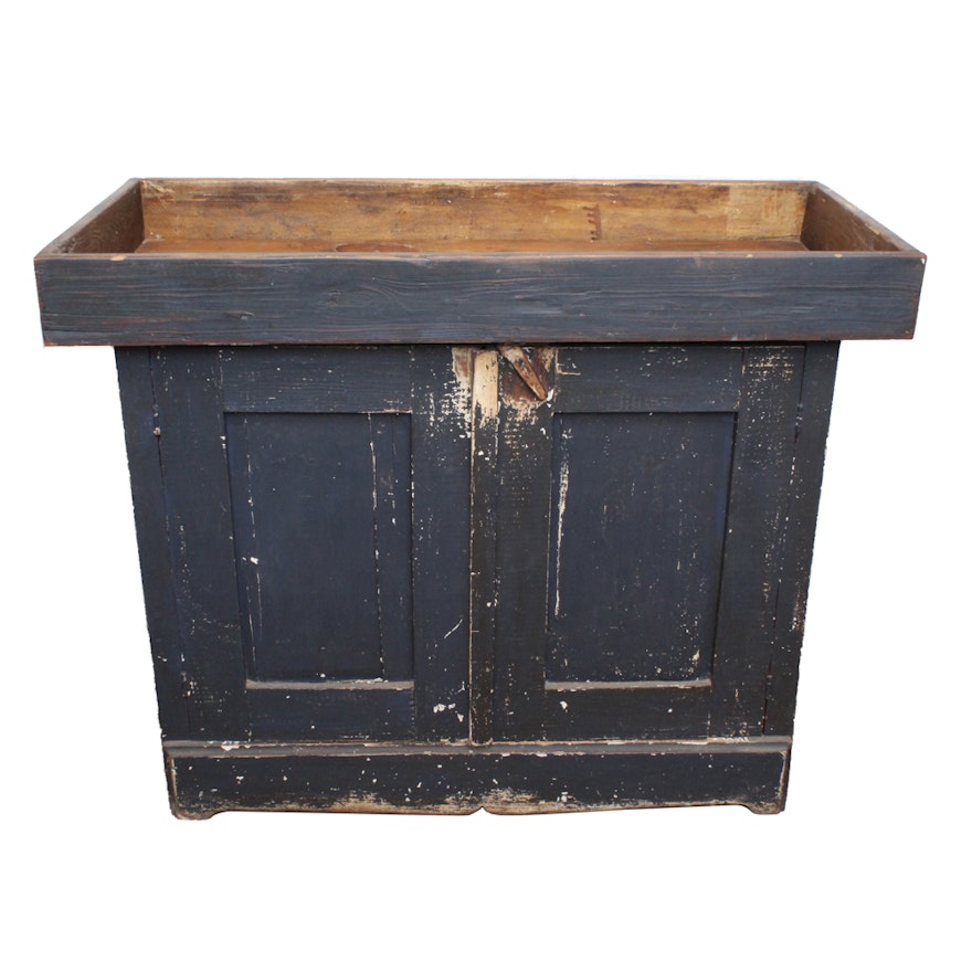 Antique Handmade Painted Dry Sink