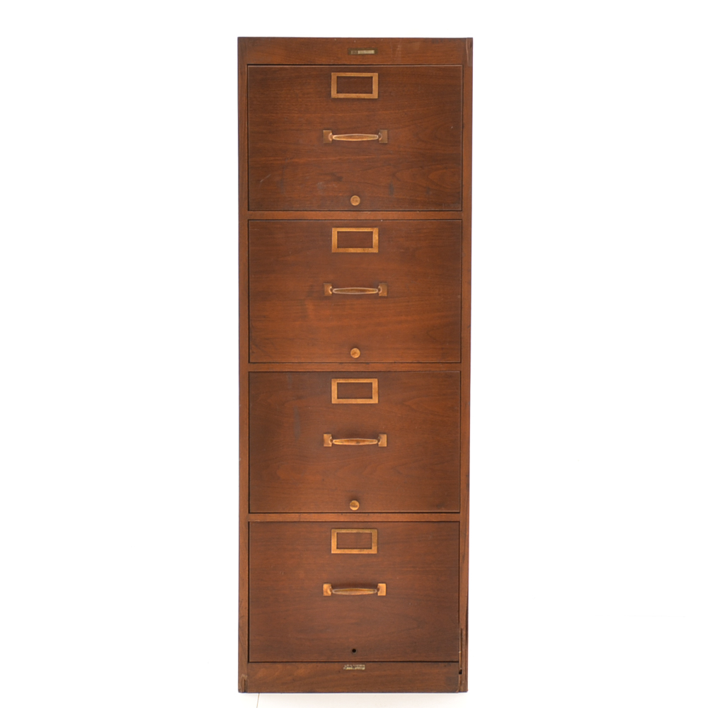 Walnut Globe Wernicke Filing EBTH