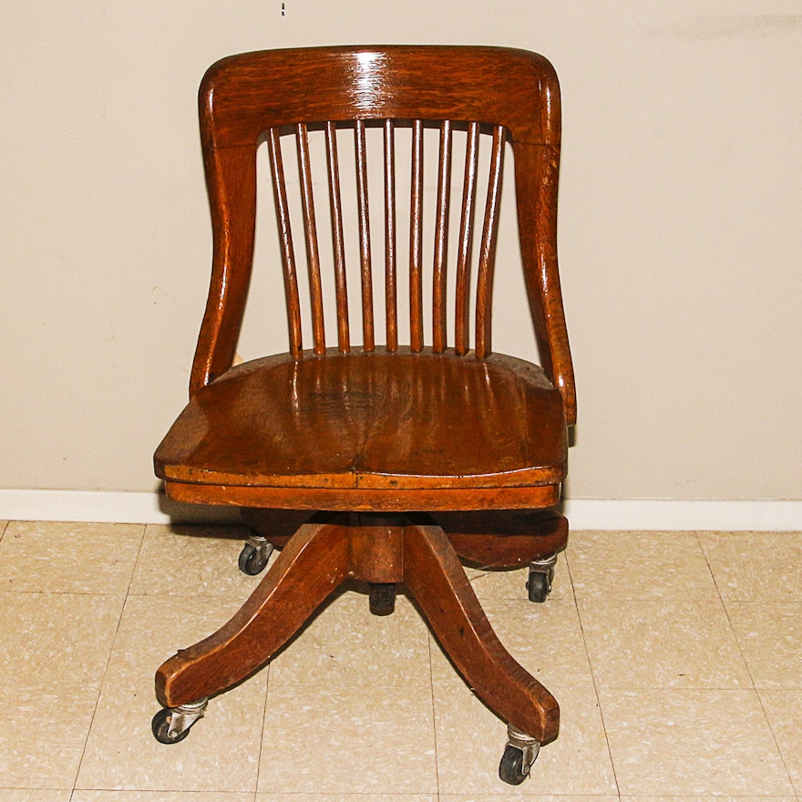vintage wooden office chair ebth