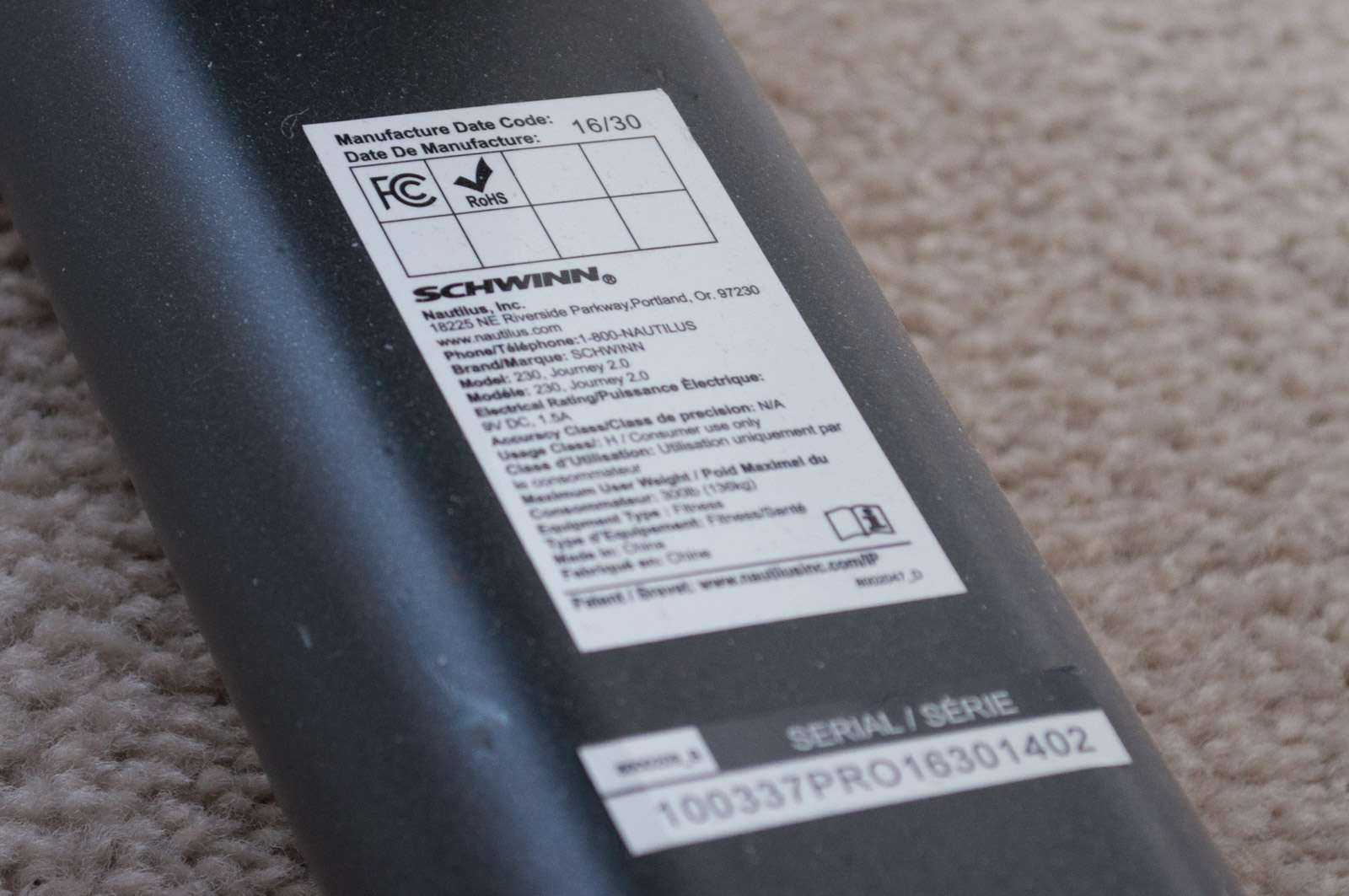 Schwinn 230 Journey 2.0 Recumbent Exercise Bike EBTH