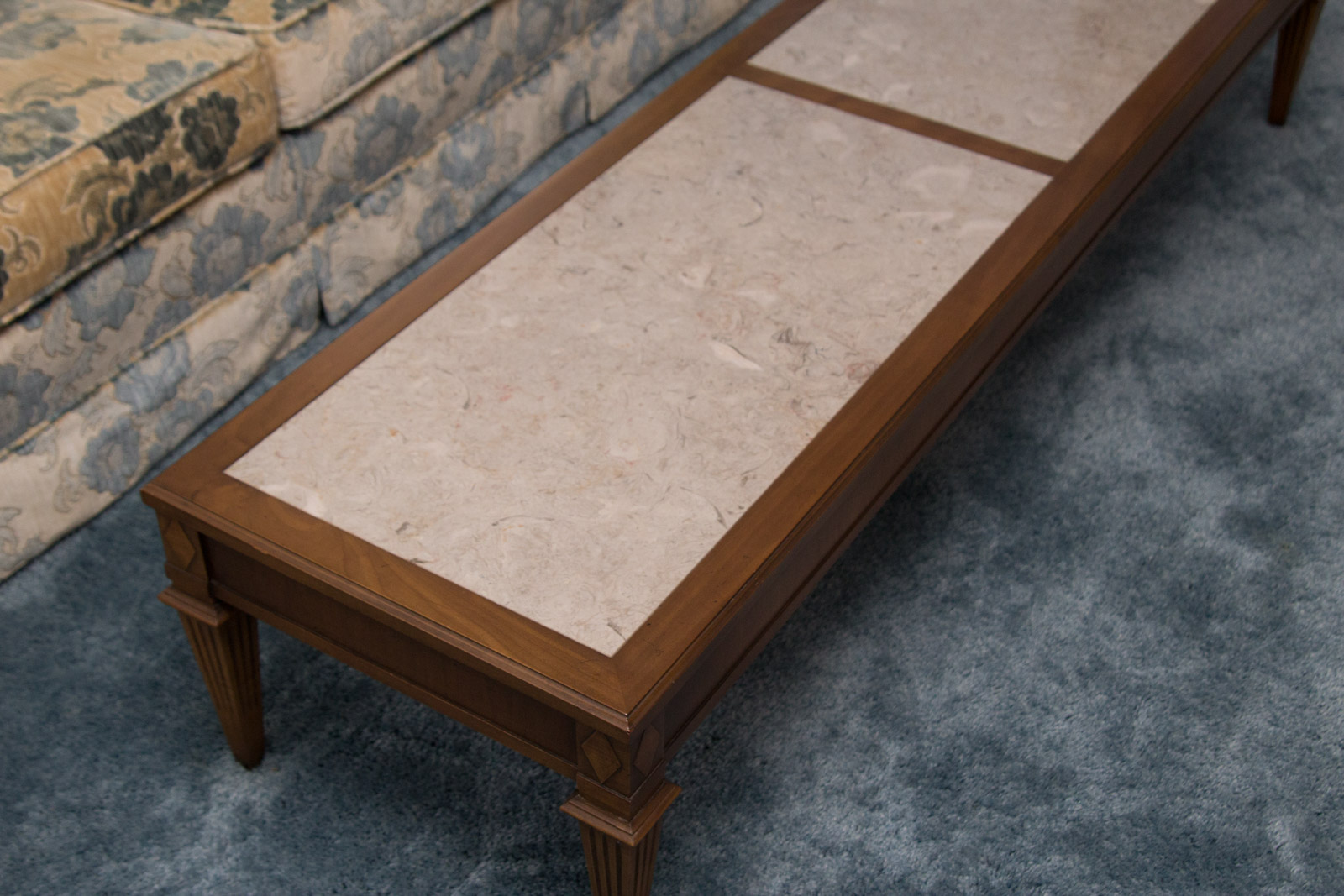 Vintage Marble Inlaid Mahogany Coffee Table by Imperial Furniture | EBTH