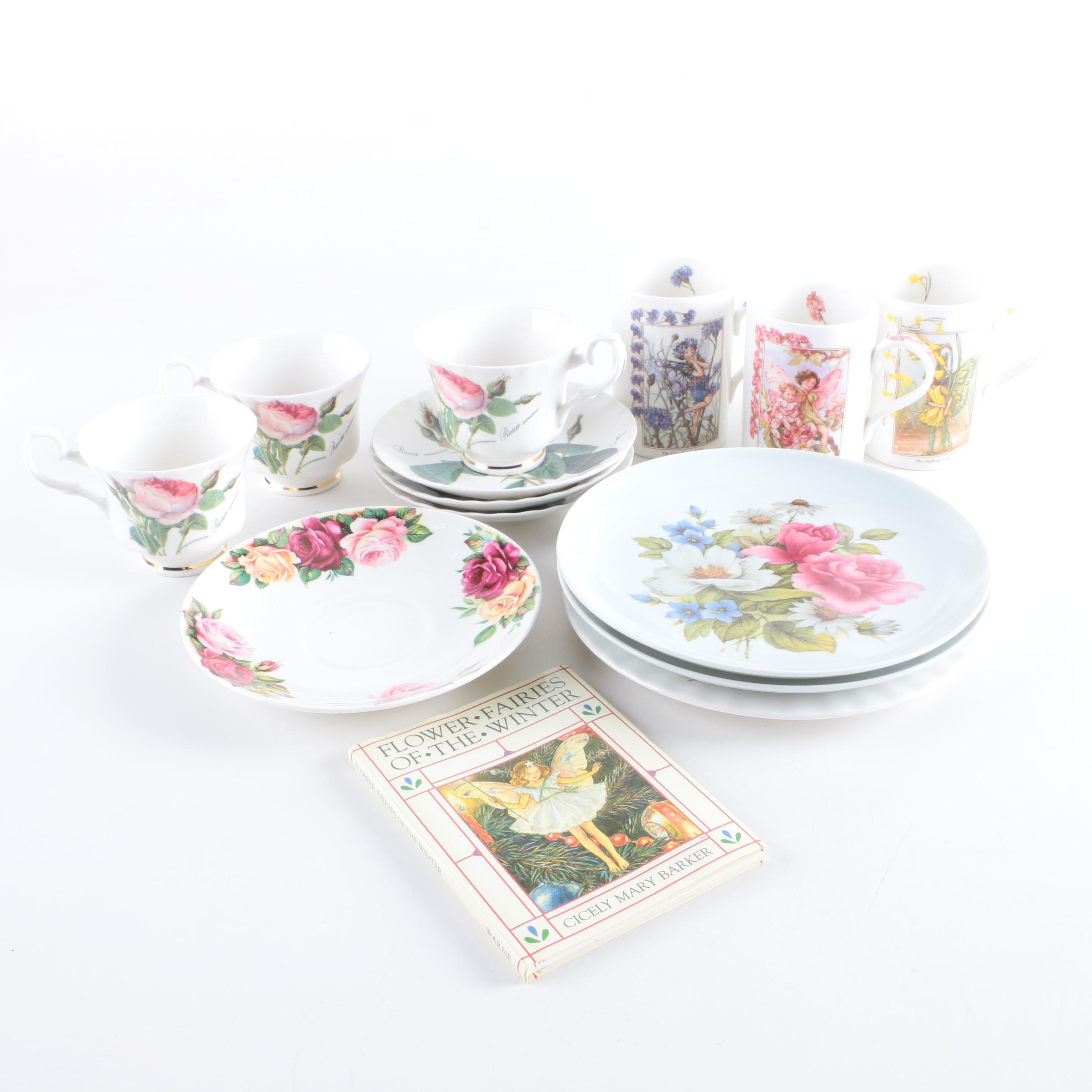 Floral Tableware And Flower Fairies Of The Winter By Cicely Mary