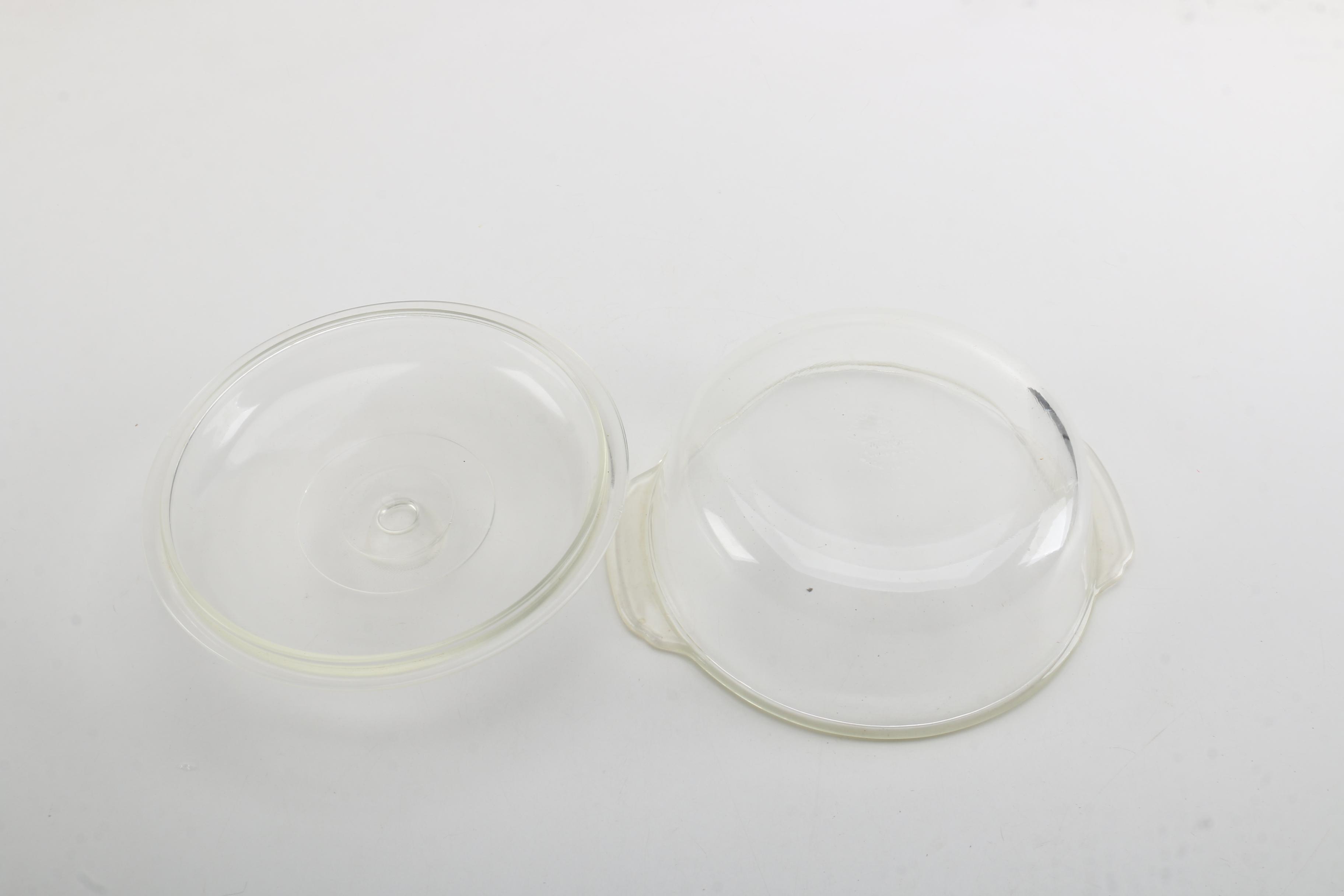 FireKing Glass Dish With Stand EBTH