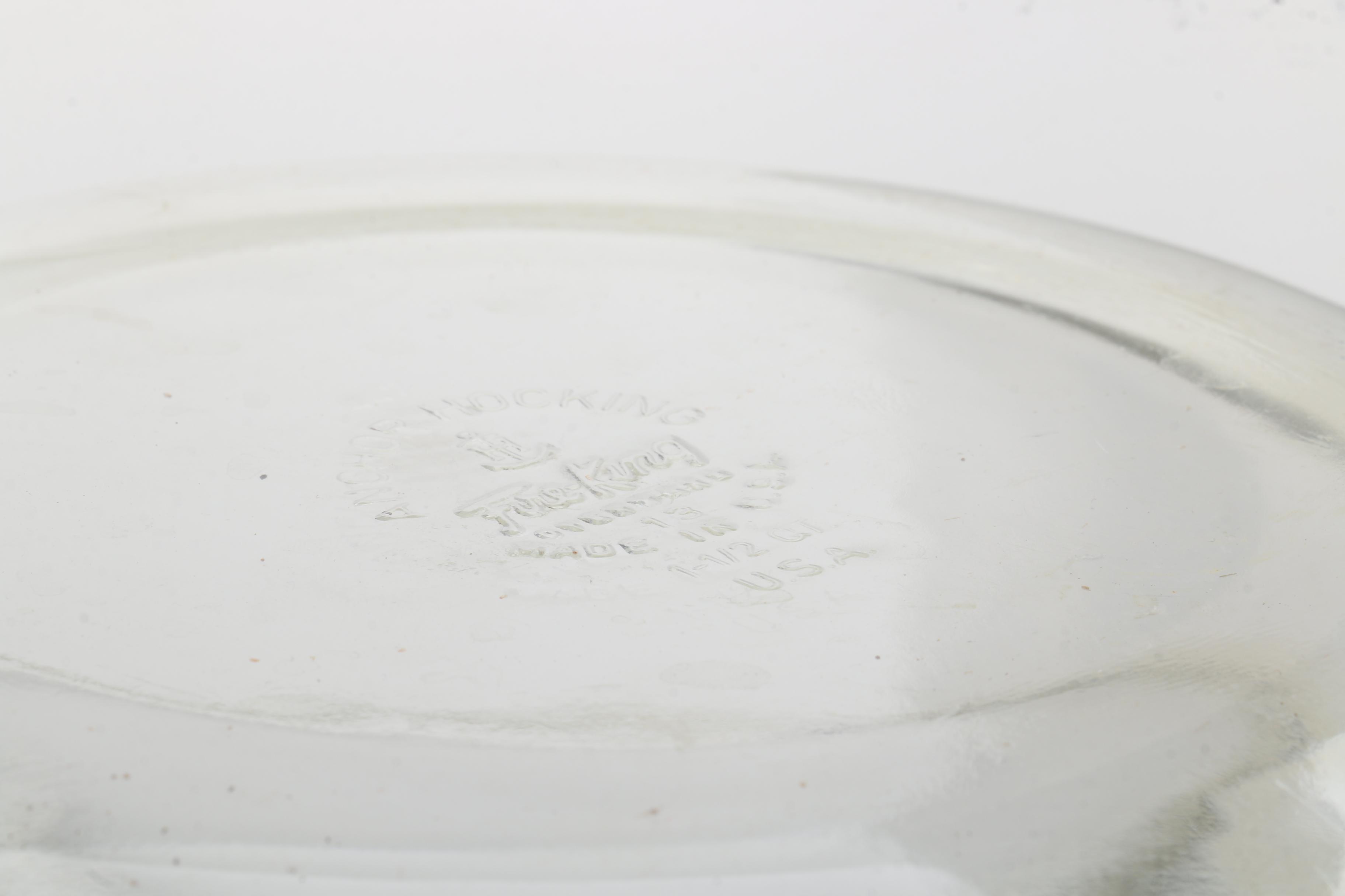 FireKing Glass Dish With Stand EBTH