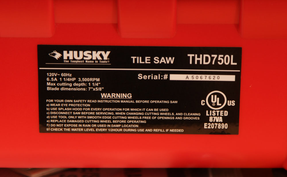 Husky THD750L Tile and Stone Wet Laser Saw EBTH