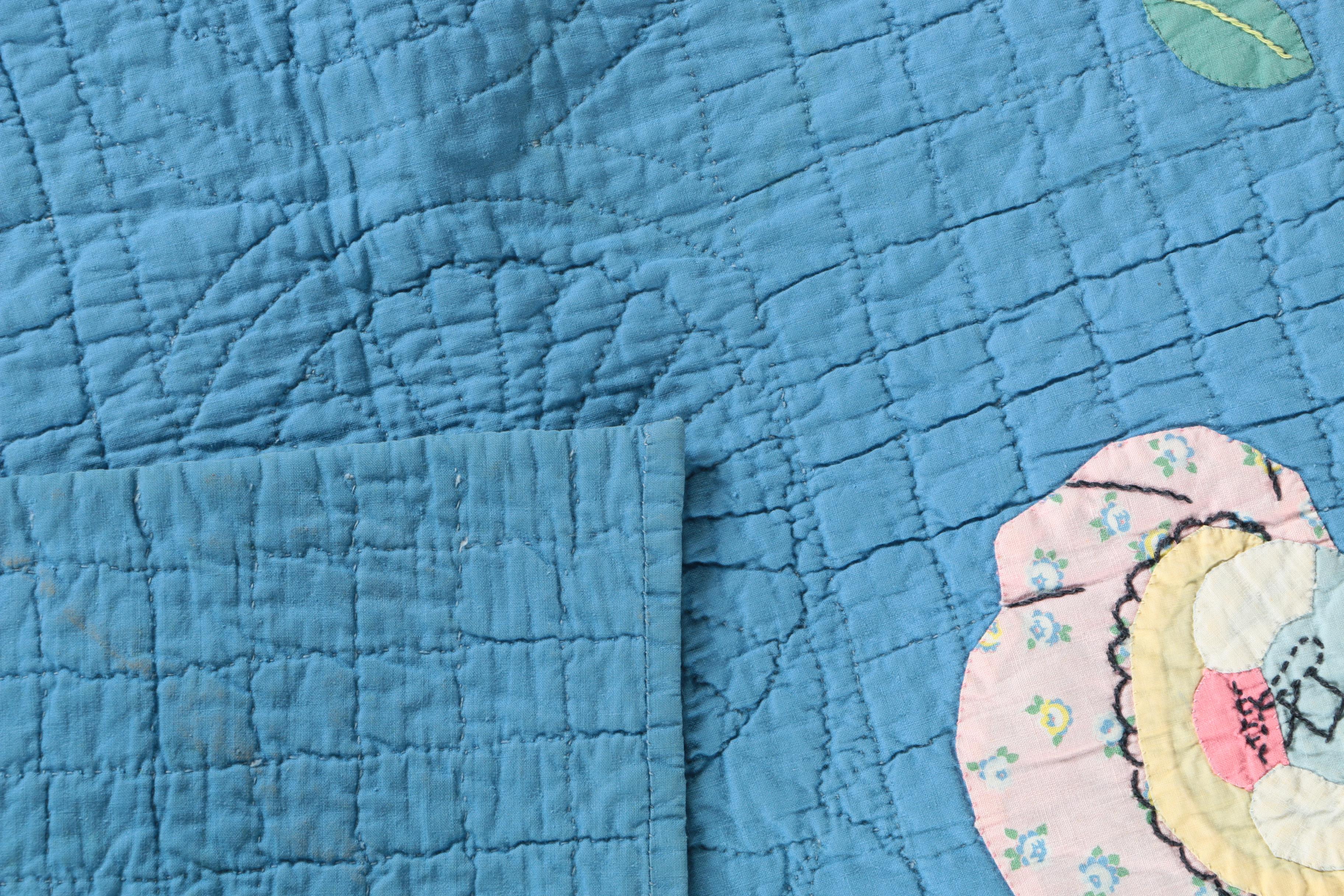 Nursery Rhyme Motif Quilted Child's Blanket EBTH