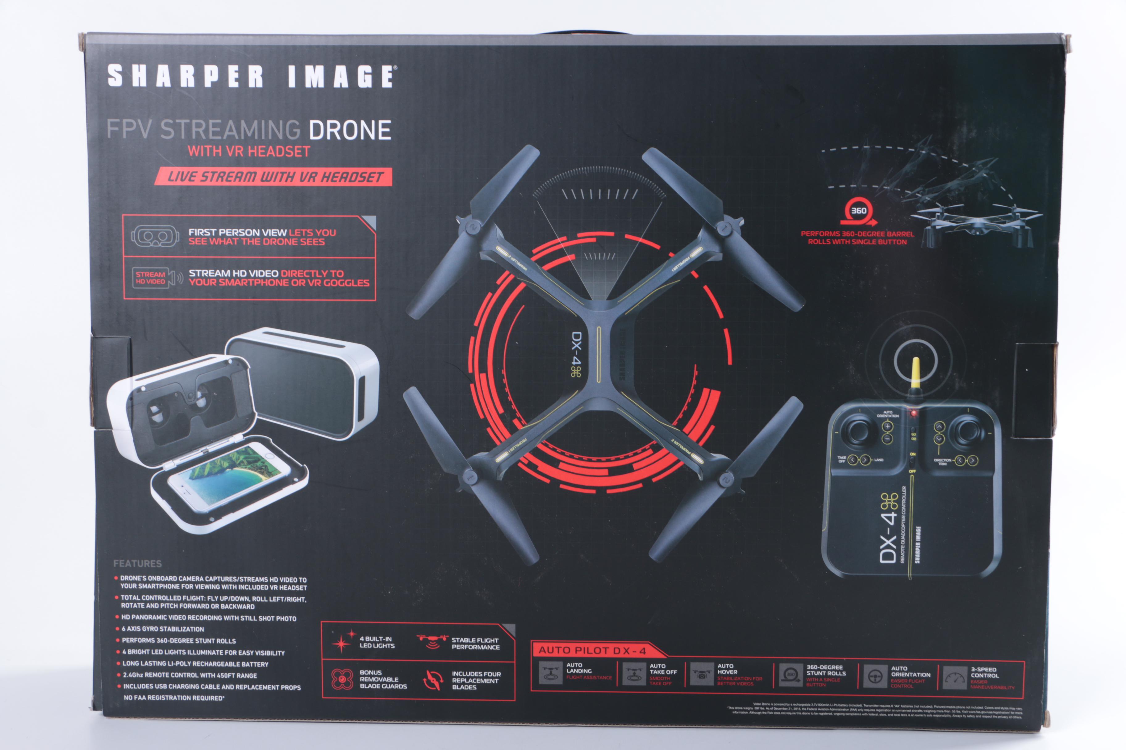 Sharper Image DX4 Drone with VR Headset EBTH