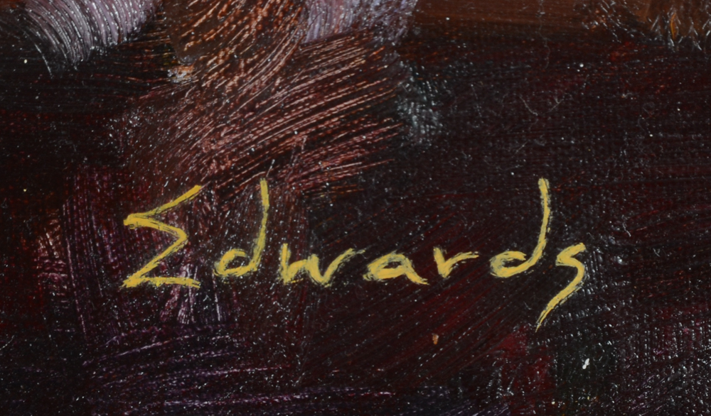 Edwards Oil Painting on Canvas of Floral Still Life EBTH