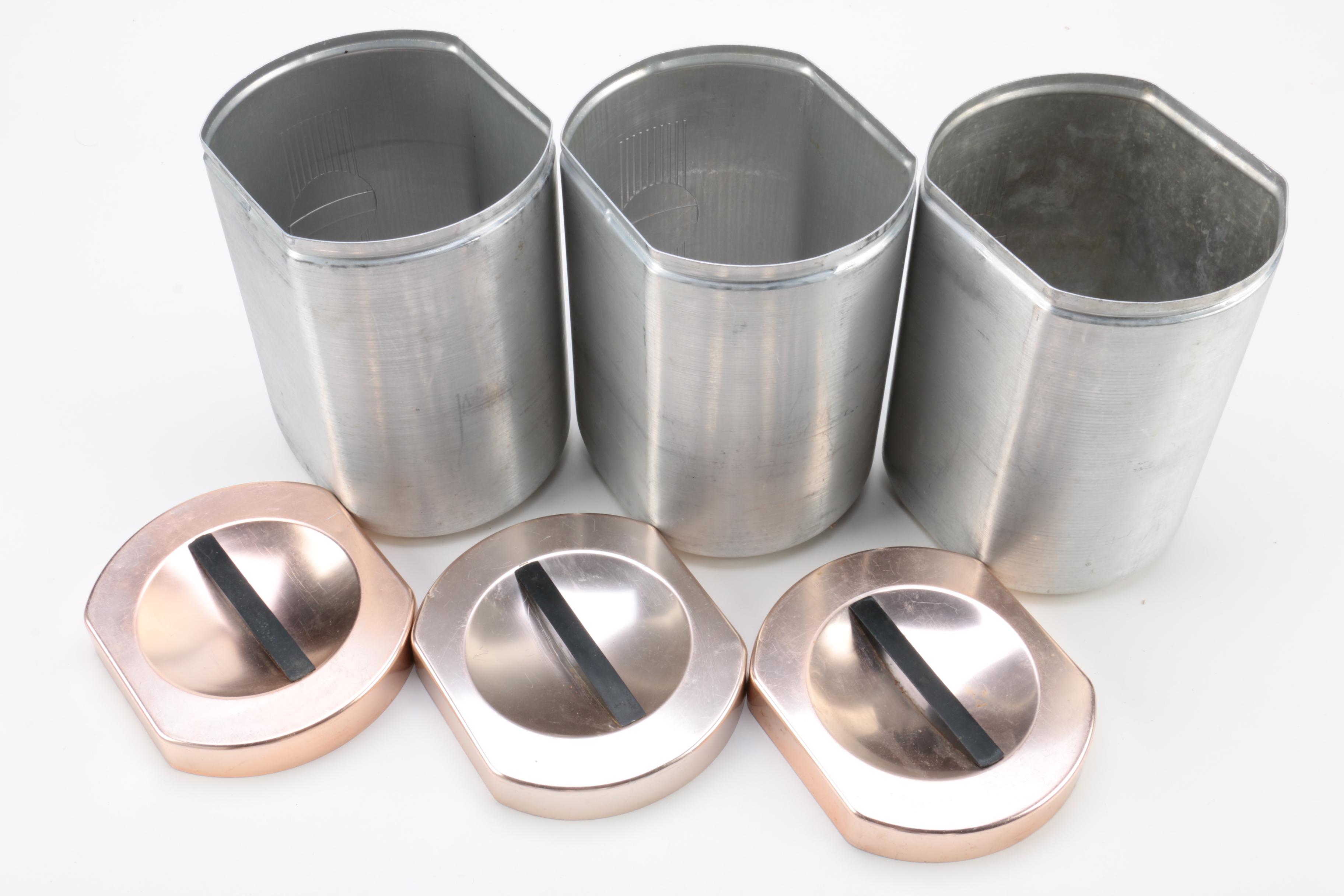 Vintage "Maid of Honor" Kitchen Canisters and Bread Box EBTH