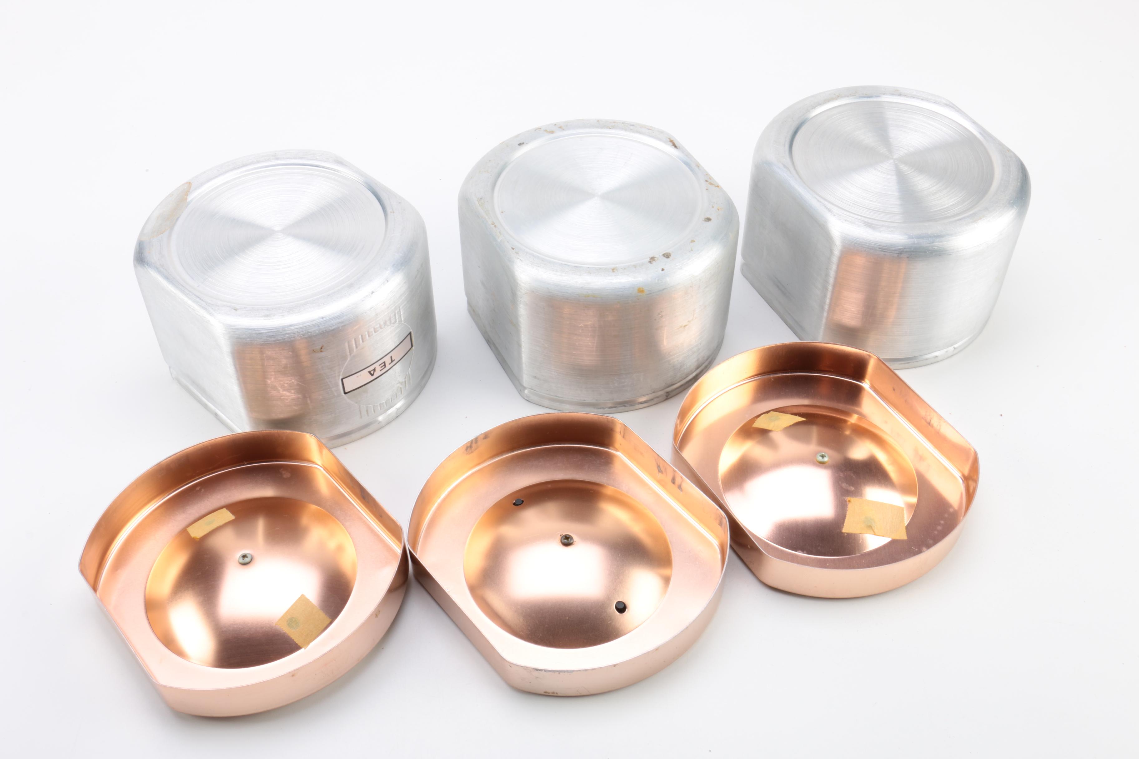 Vintage "Maid of Honor" Kitchen Canisters and Bread Box EBTH