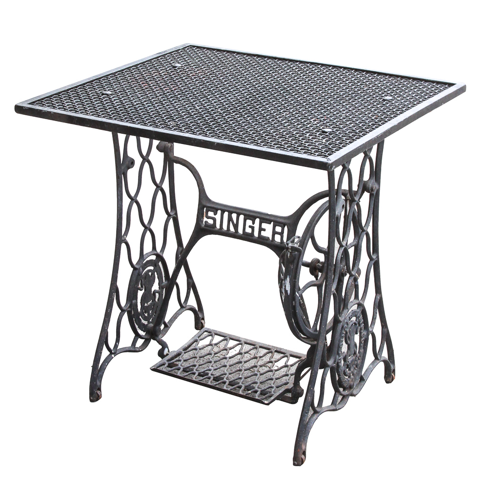 Converted Singer Sewing Machine Base Table EBTH