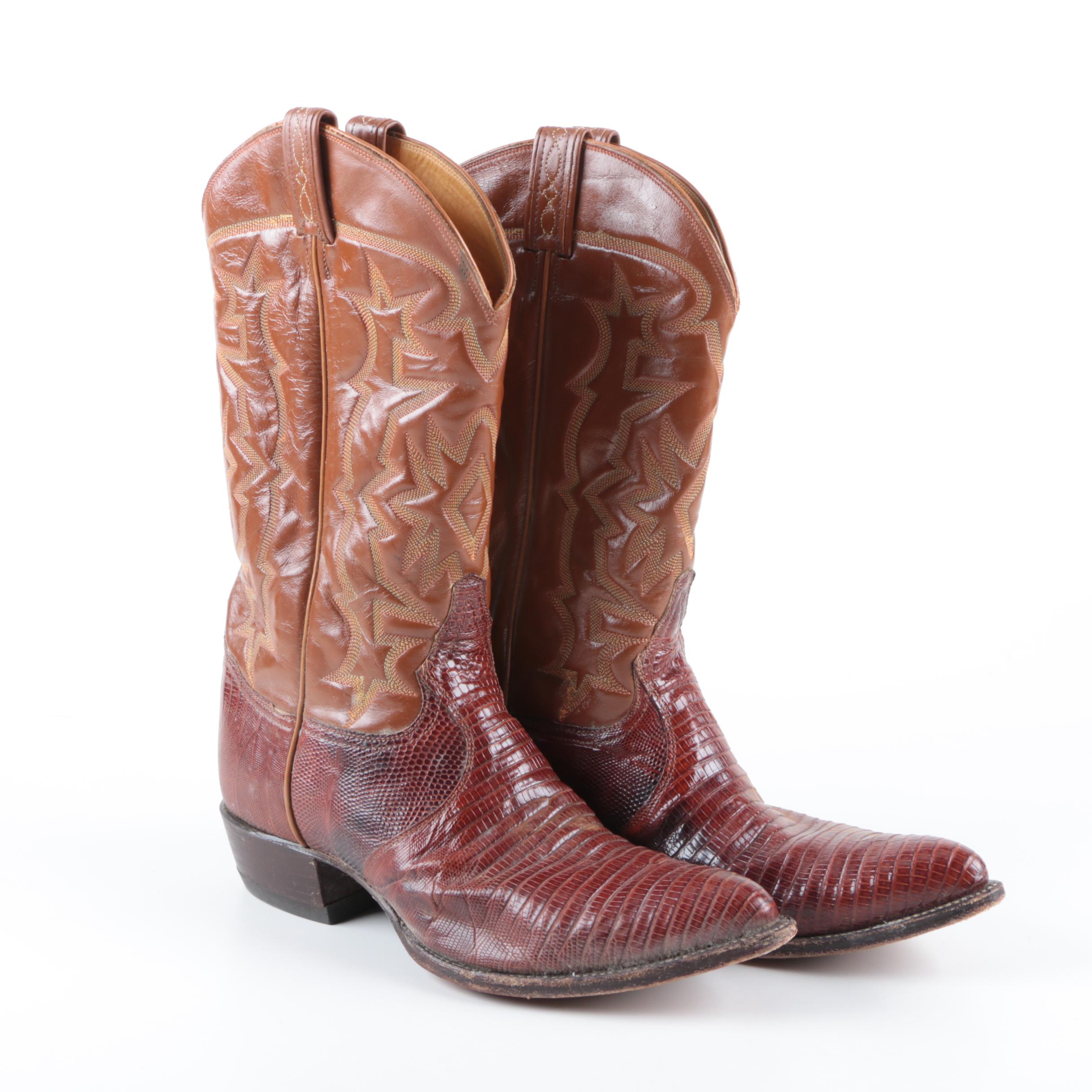 tony lama lizard skin cowboy boots