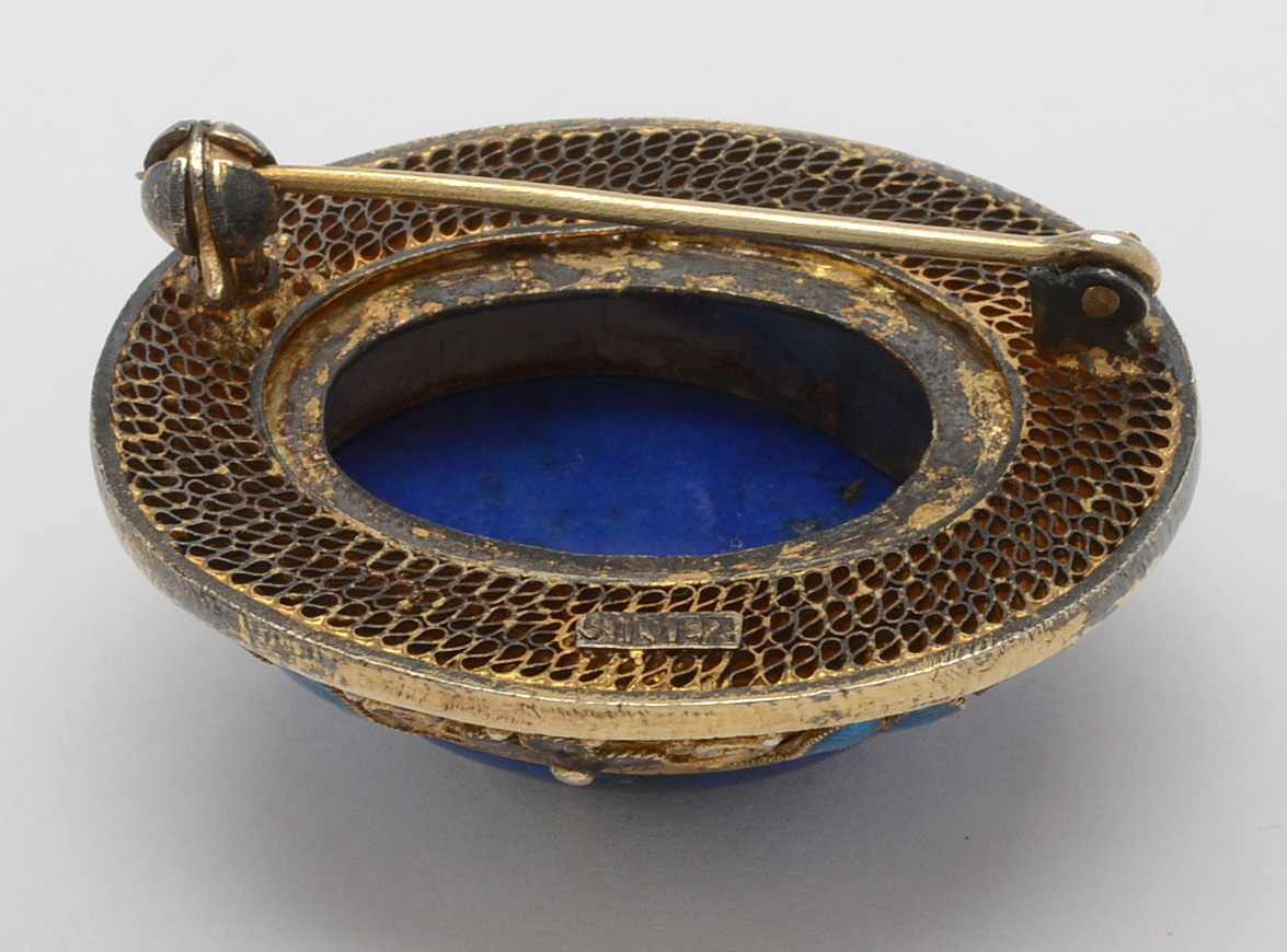 gold-wash-sterling-silver-chinese-export-brooch-ebth