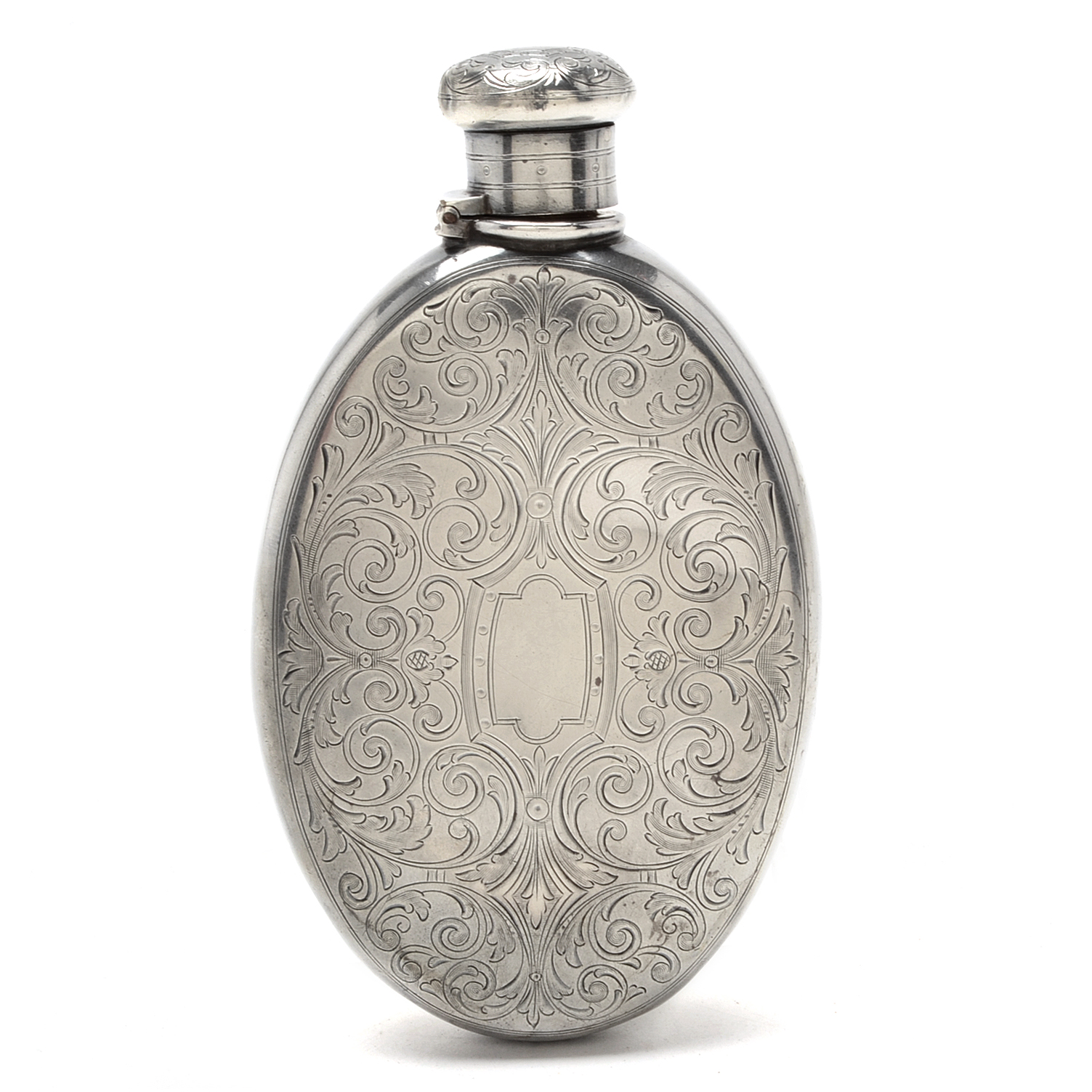 Vintage Tiffany & Co. Sterling Silver Flask with Arabesque Engraving EBTH