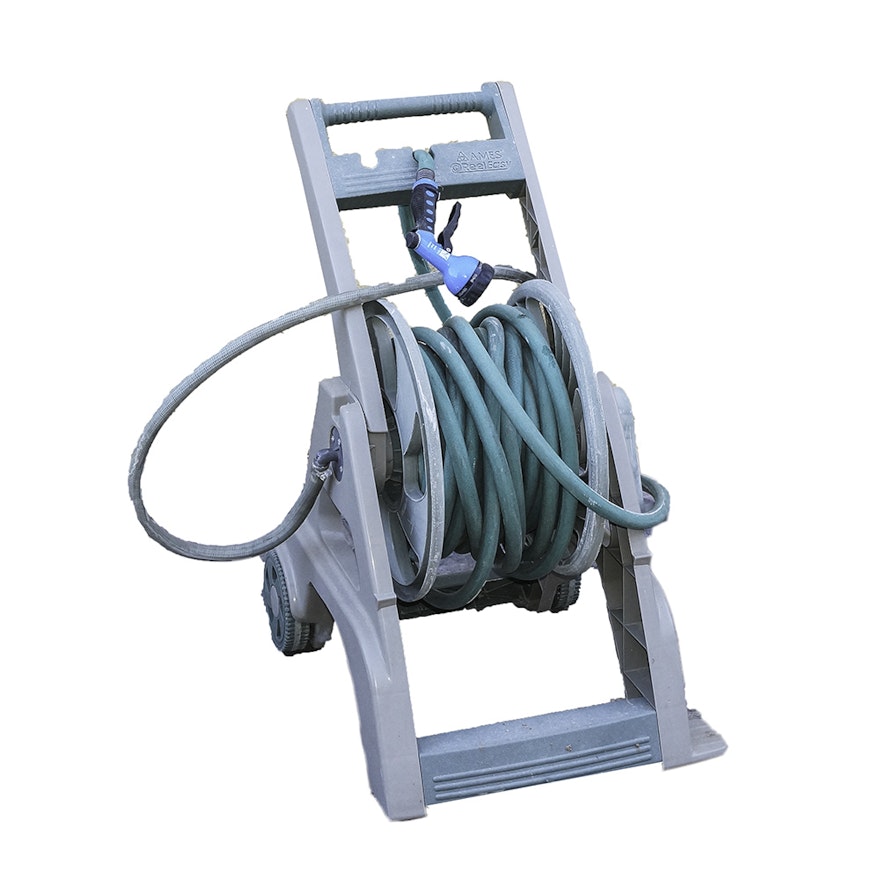 Ames Reel Easy Garden Hose And Winding Holder With Wheels Ebth Ames Reel Easy Garden Hose And Winding Holder With