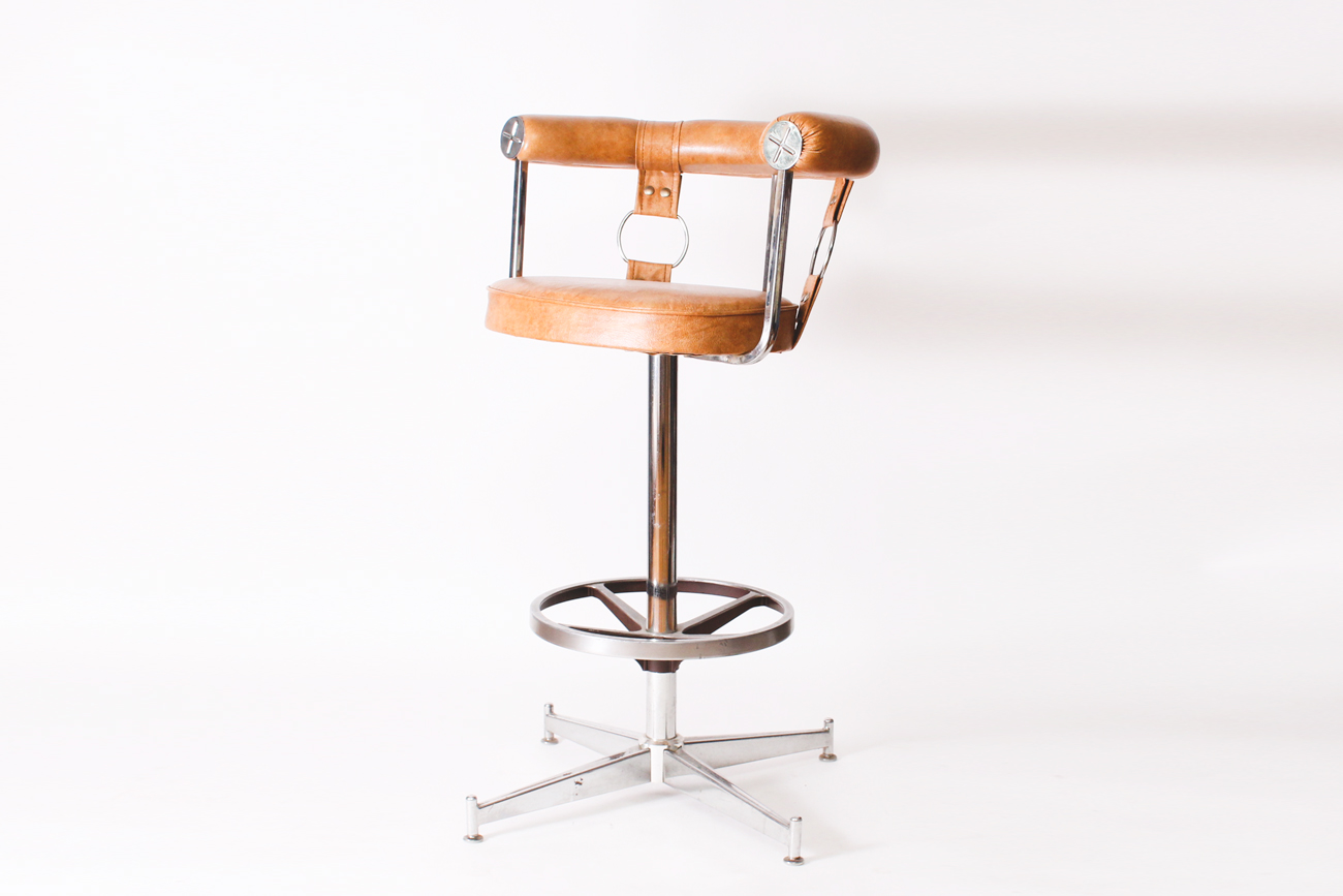 Vintage Mid Century Modern Swivel Bar Stools by Daystrom Furniture