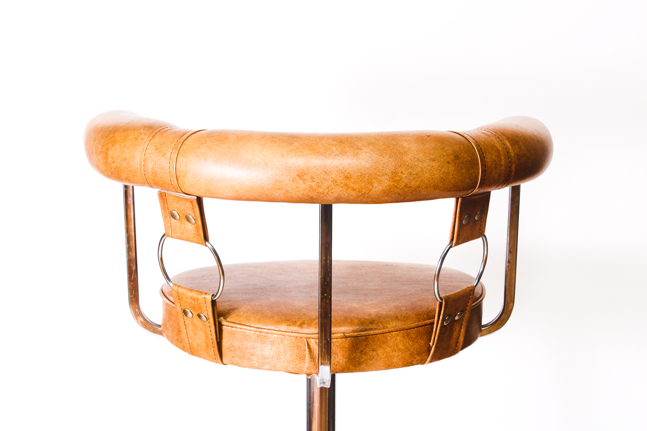 Vintage Mid Century Modern Swivel Bar Stools by Daystrom Furniture