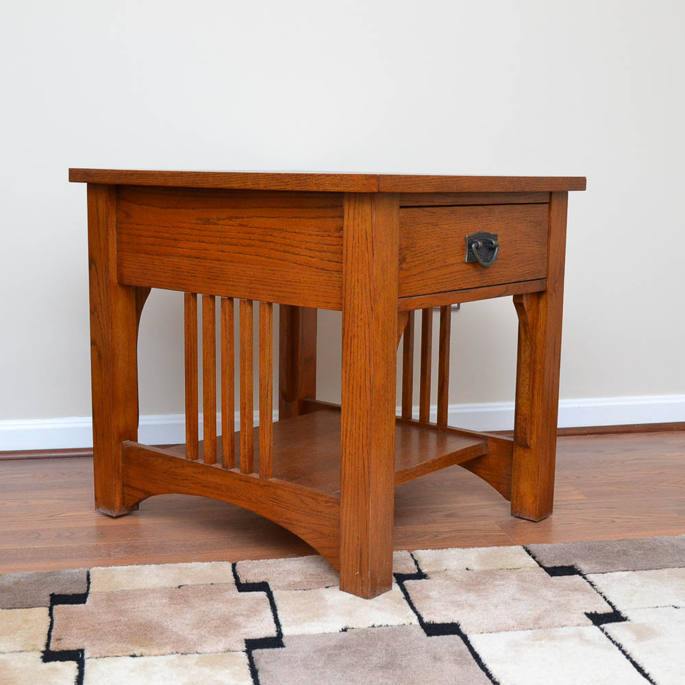 Thomasville "Impressions" Mission Style Oak End Tables EBTH