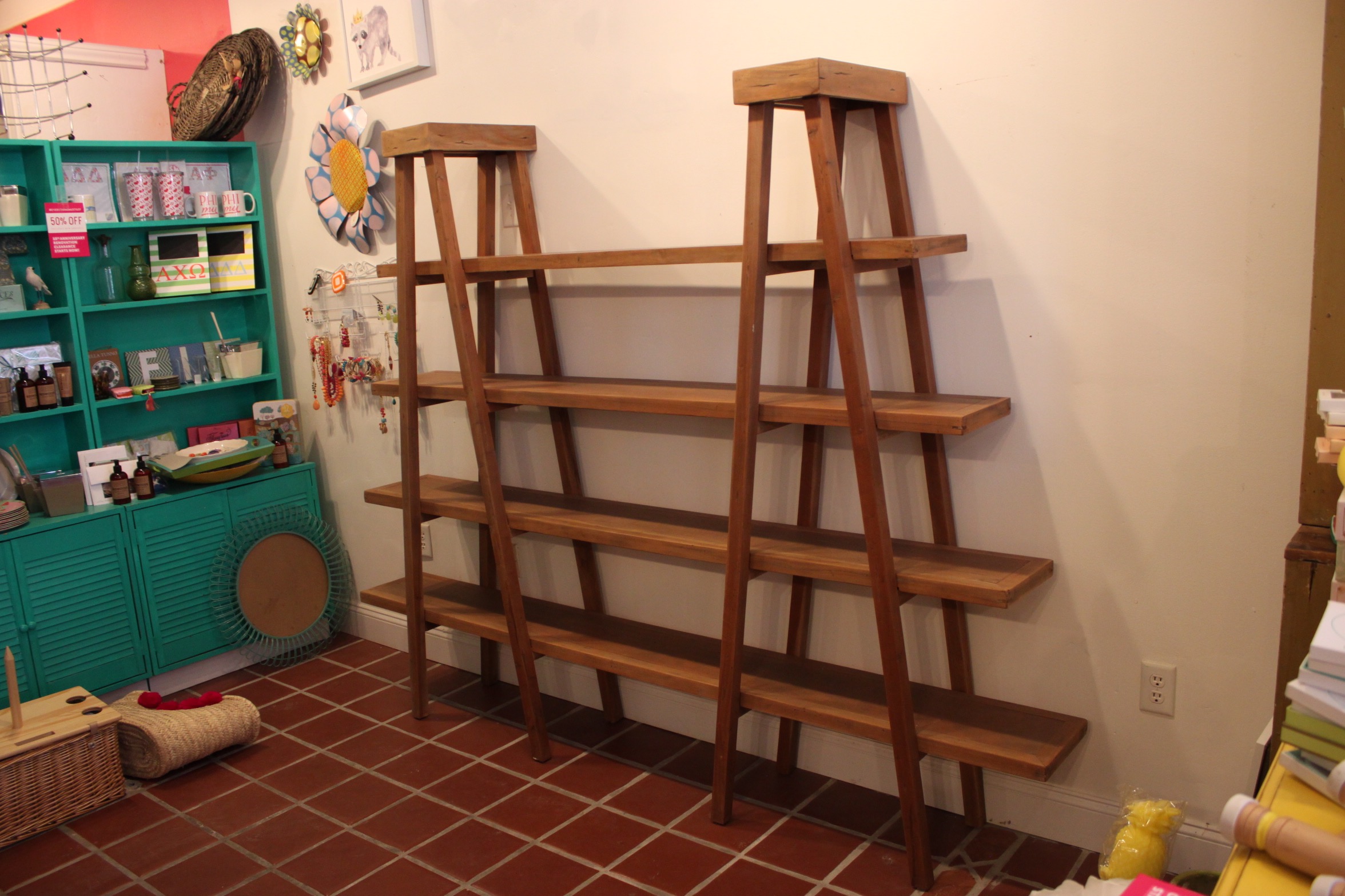Contemporary Ladder Style Shelving Unit EBTH