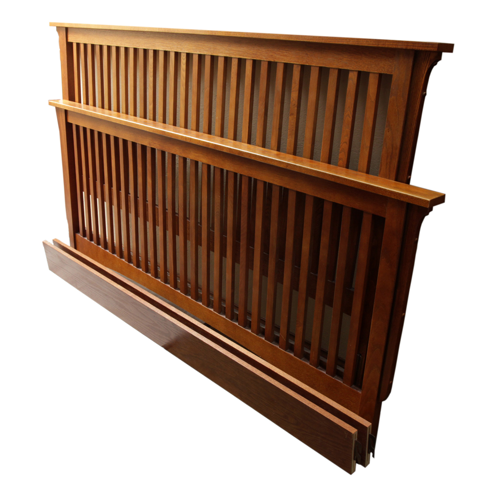 Mission Style King Size Bed Frame By Bassett Ebth