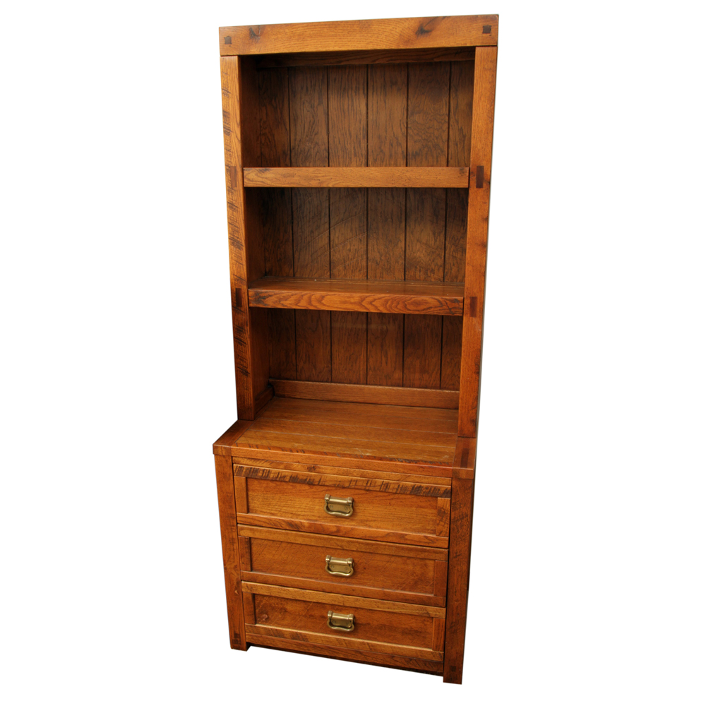 Circa 1980s "Windjammer" Oak Chest with Hutch by YoungHinkle EBTH
