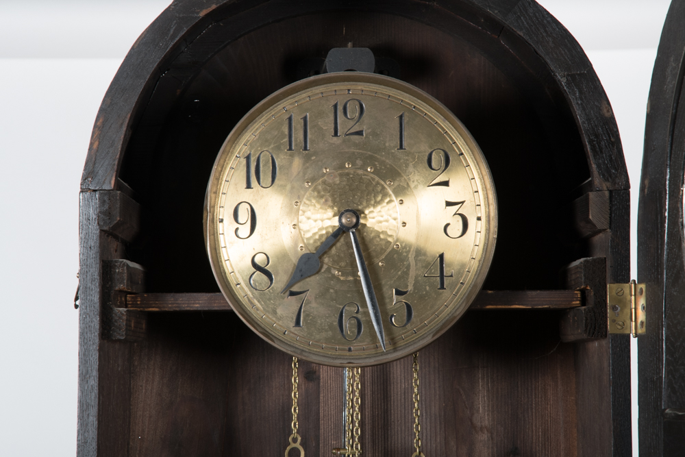 Antique German Round Top Kobold Grandfather Clock EBTH