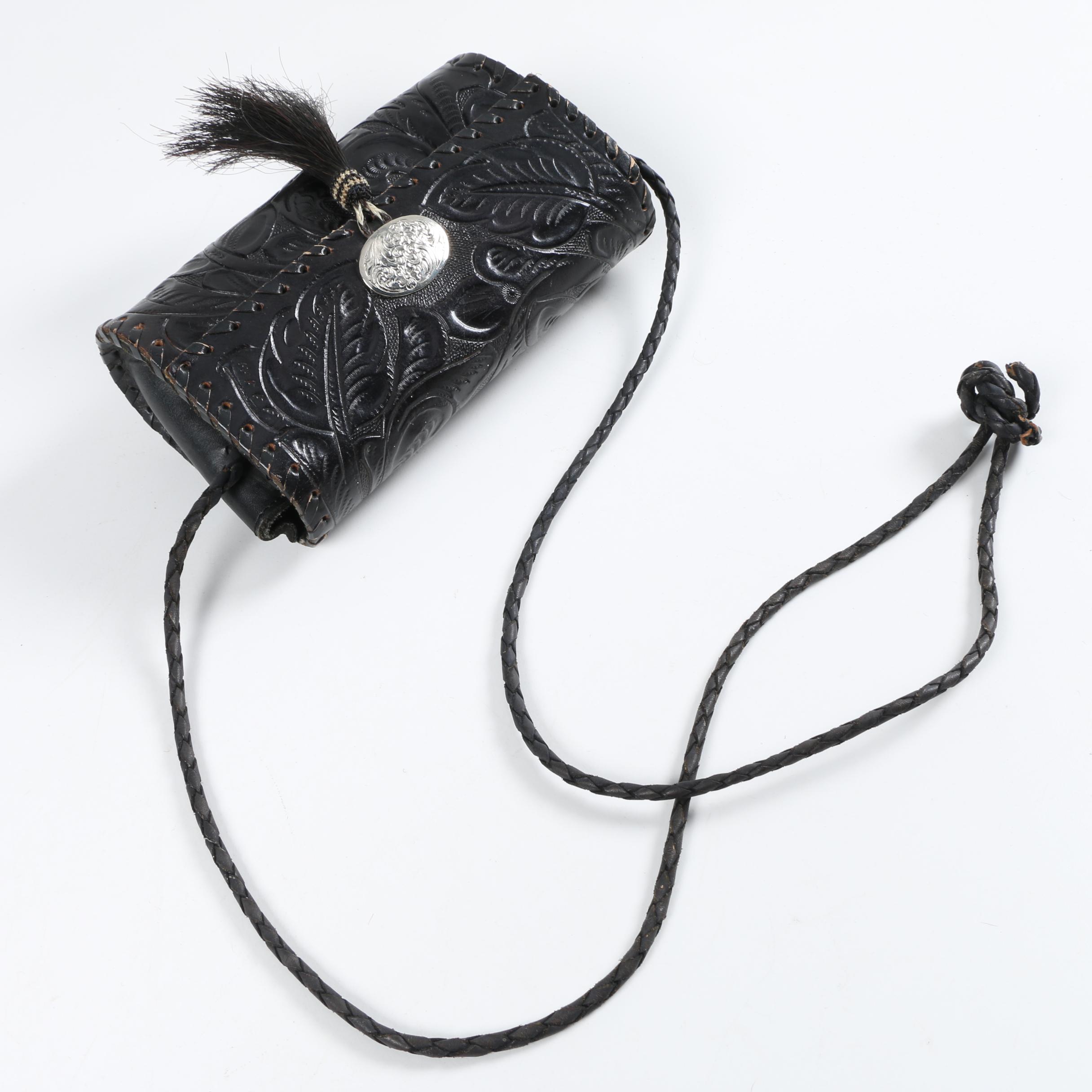 Vintage Pony Hair Clutch and Tooled Leather Horse Hair Crossbody Bag EBTH