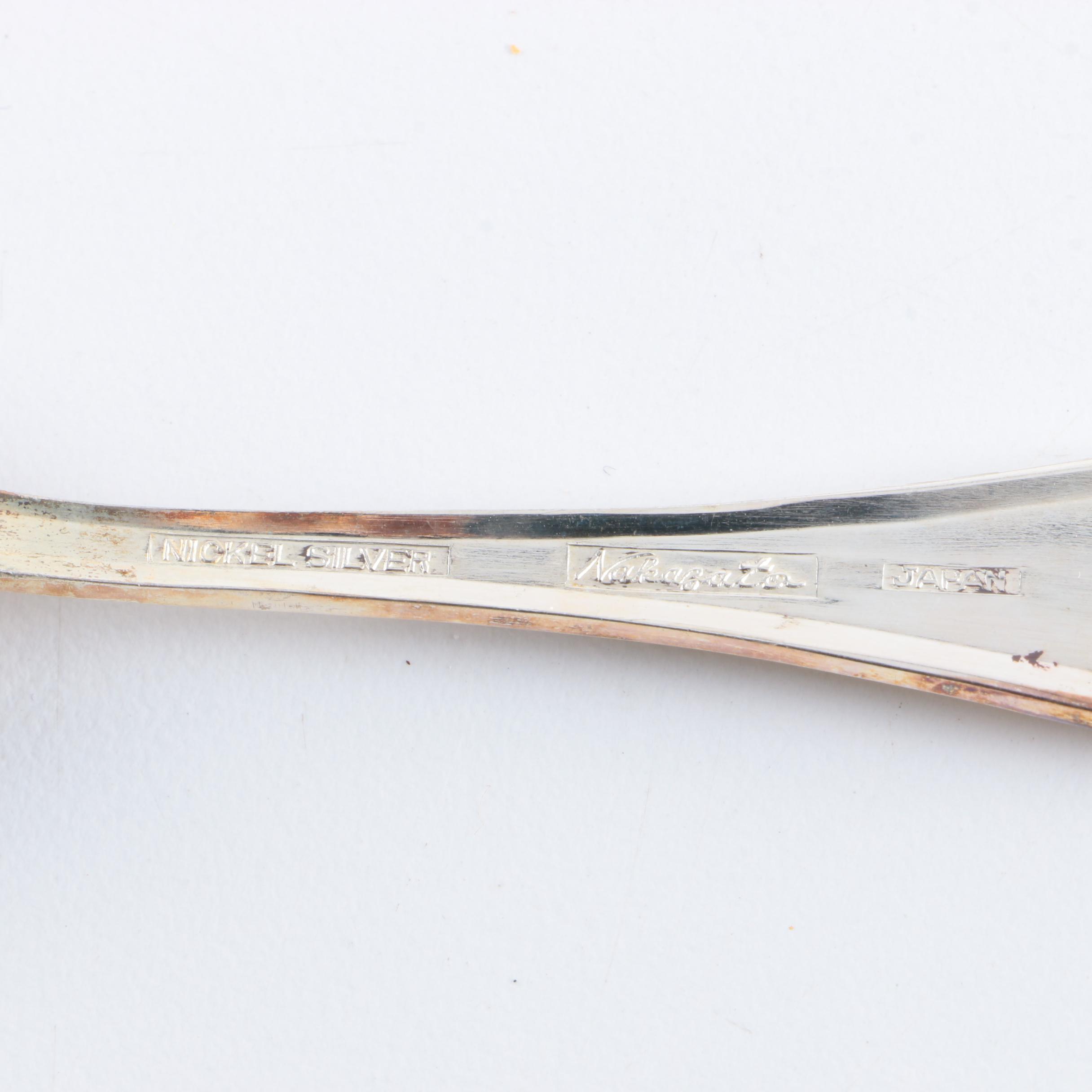 Nakazato Nickel Silver Flatware Set with Flared Stems EBTH