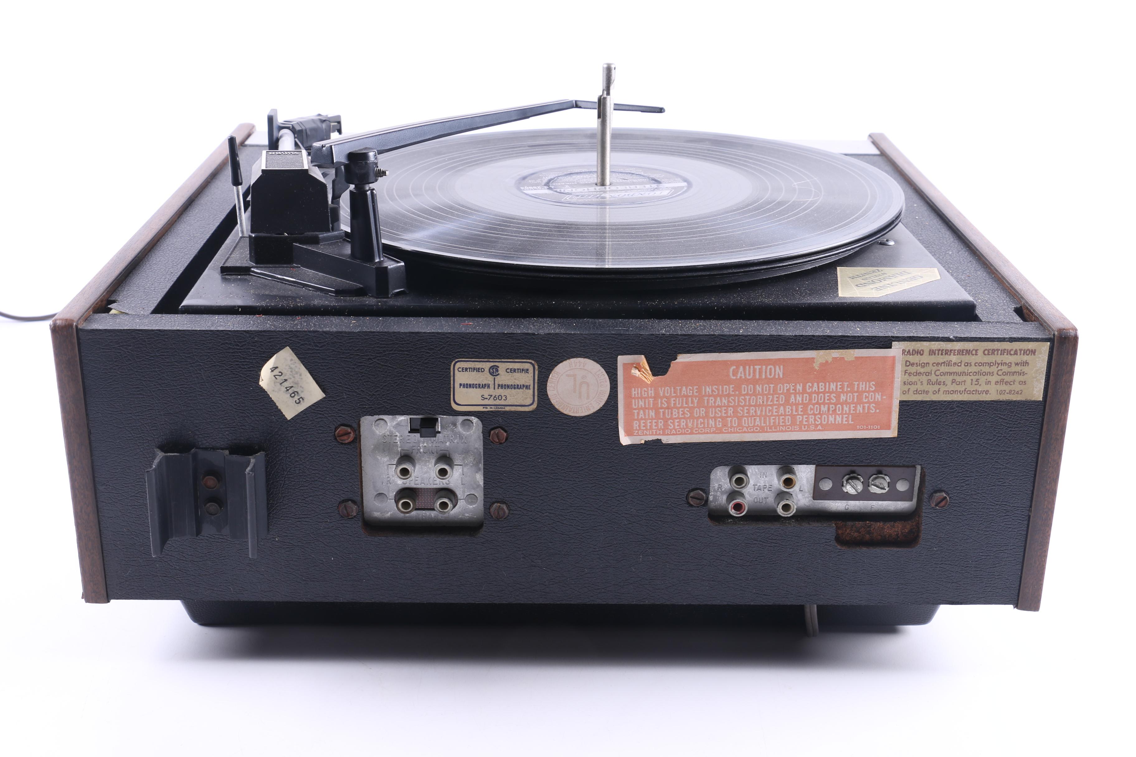 Zenith Solid State FM Stereo Record Player EBTH