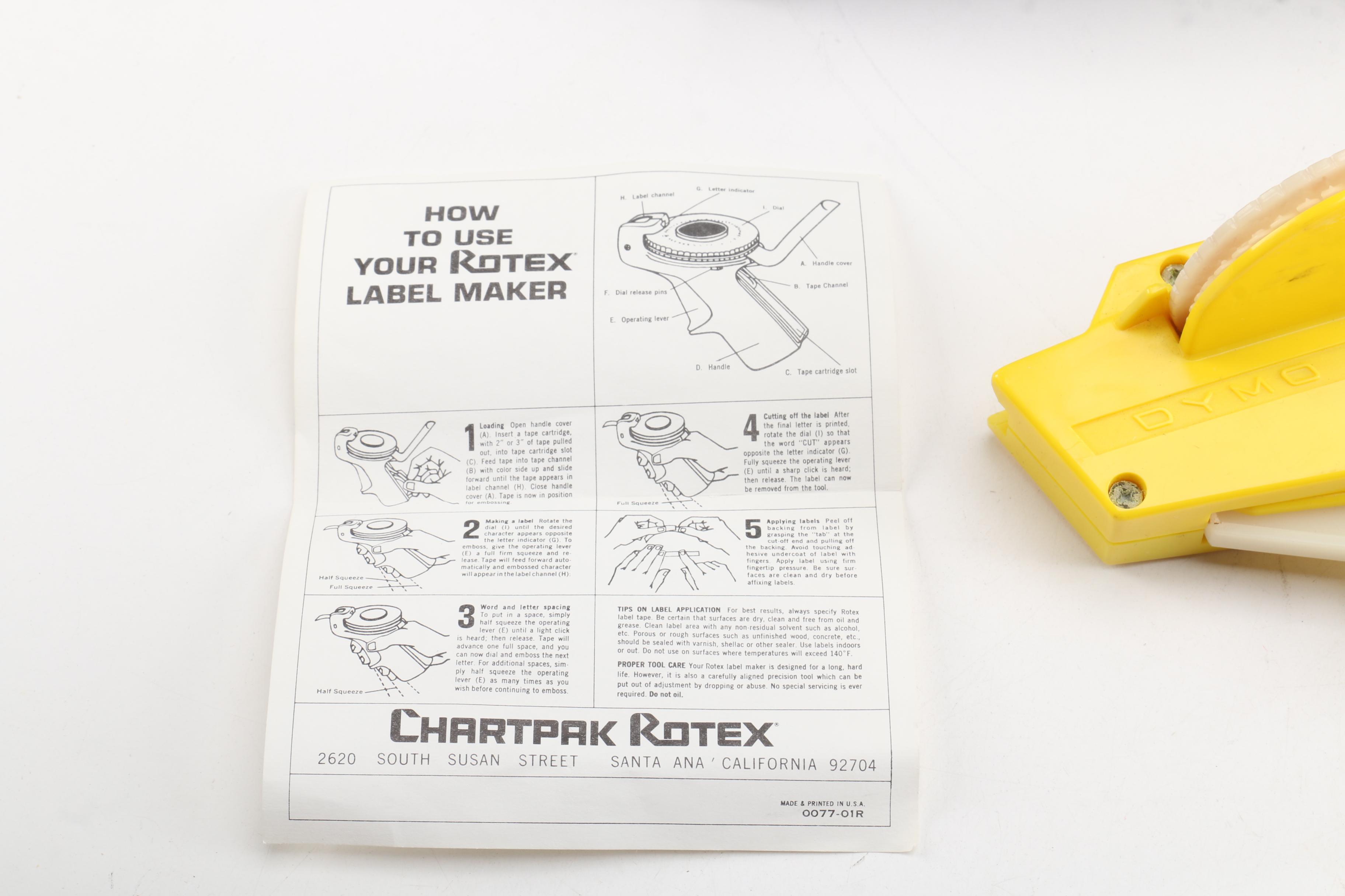 Rotex Label Maker Kits EBTH