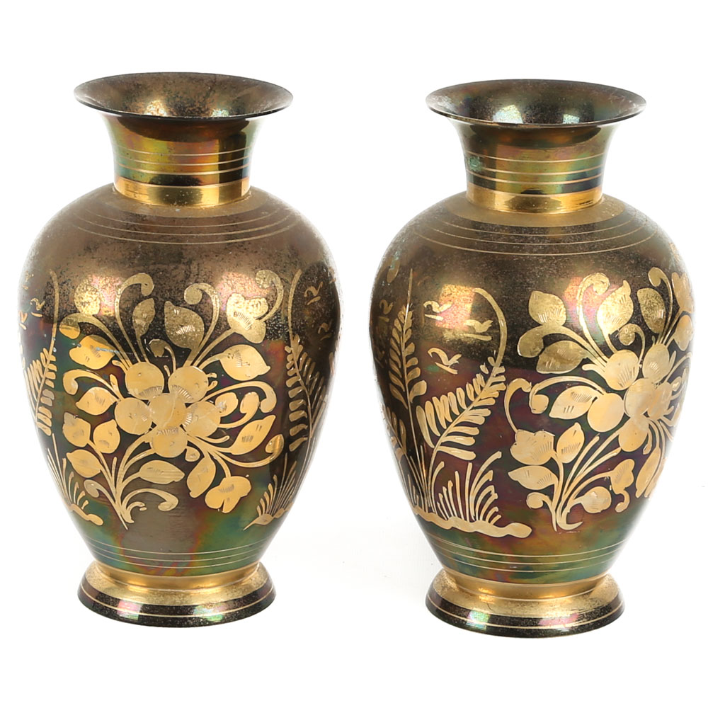Indian Brass Vases Ebth