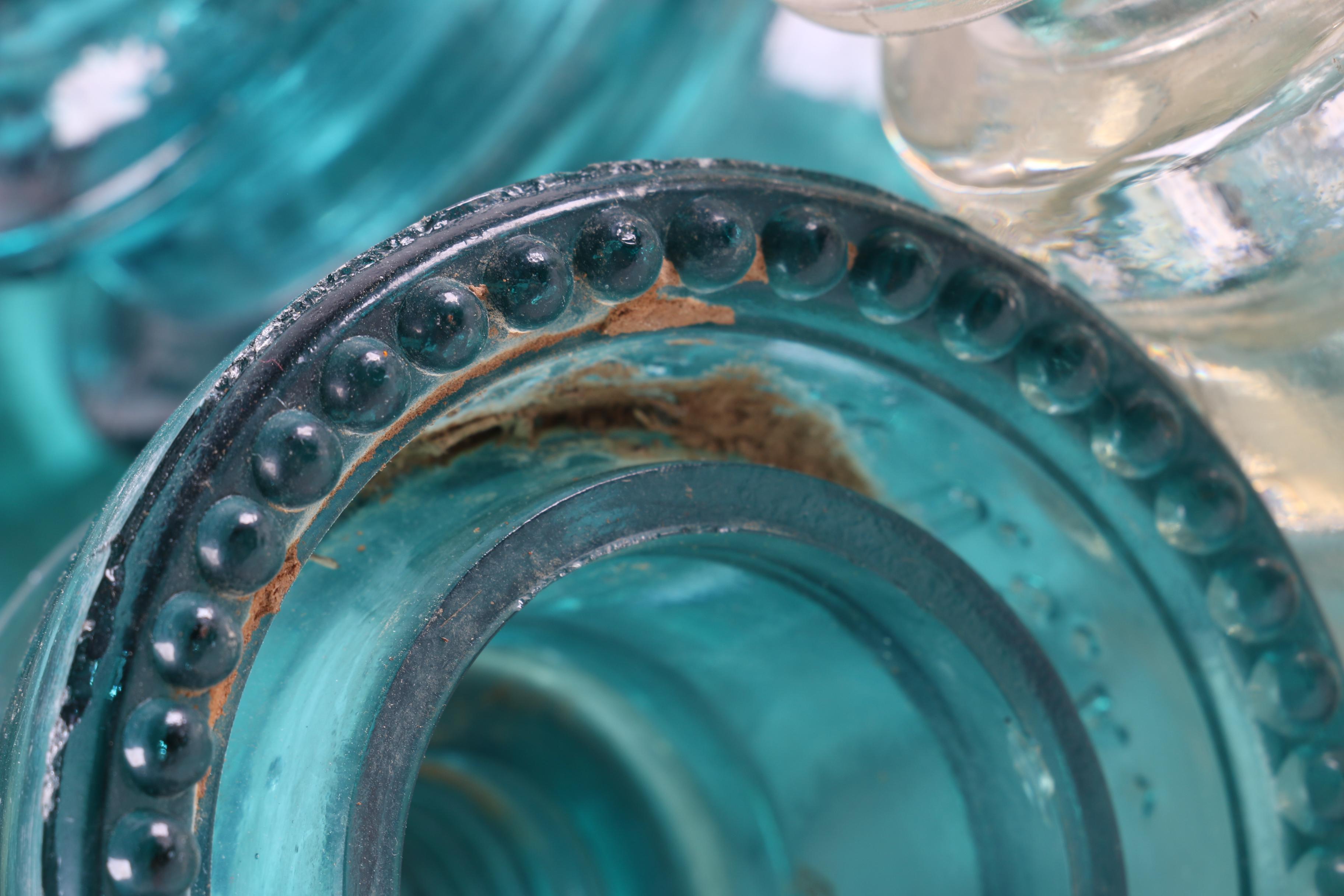 Vintage Glass Insulator Caps EBTH