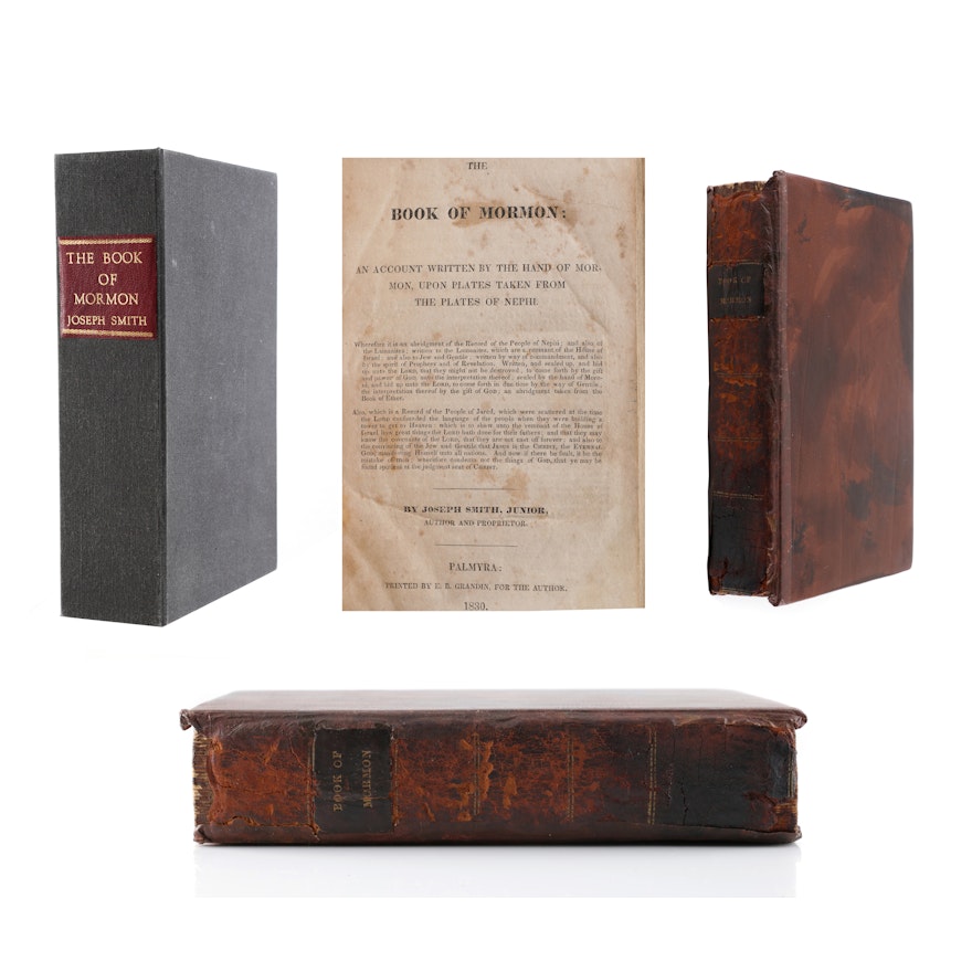 1830 Pugh Family Palmyra First Edition "Book of Mormon"