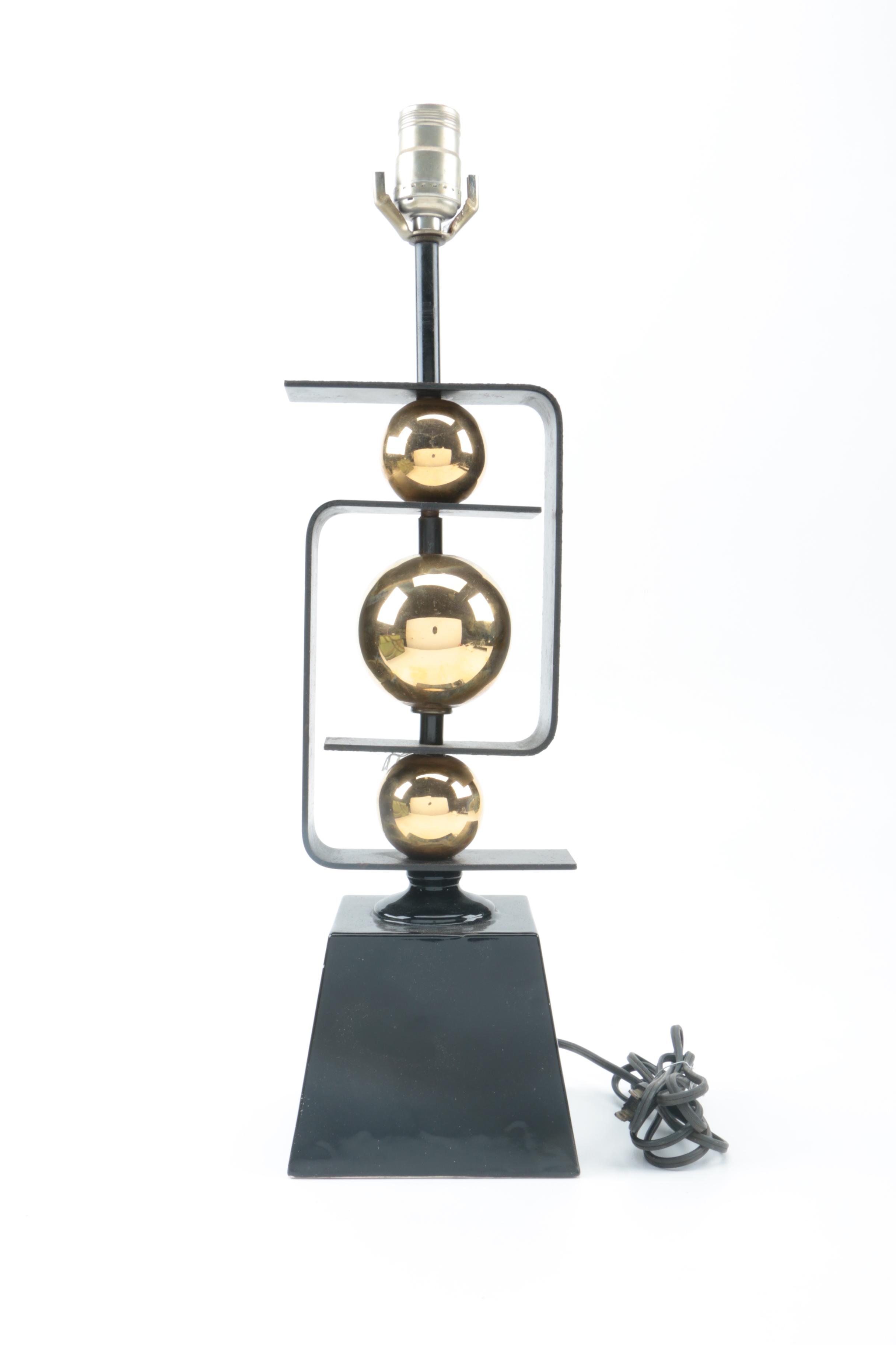 Mid Century Modern Metal and Brass Table Lamps | EBTH