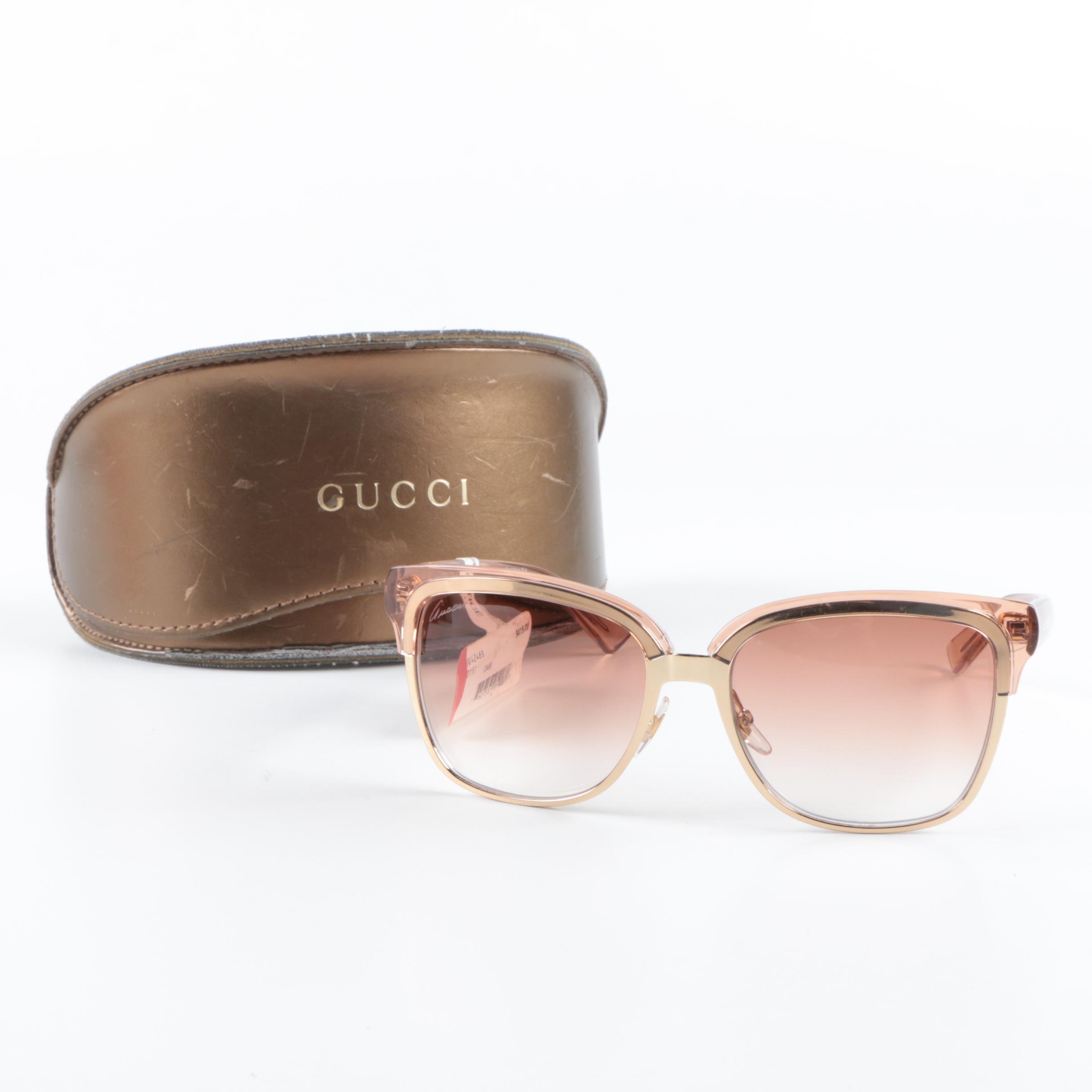 rose gold gucci sunglasses