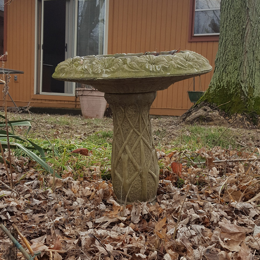Cement Bird Bath EBTH