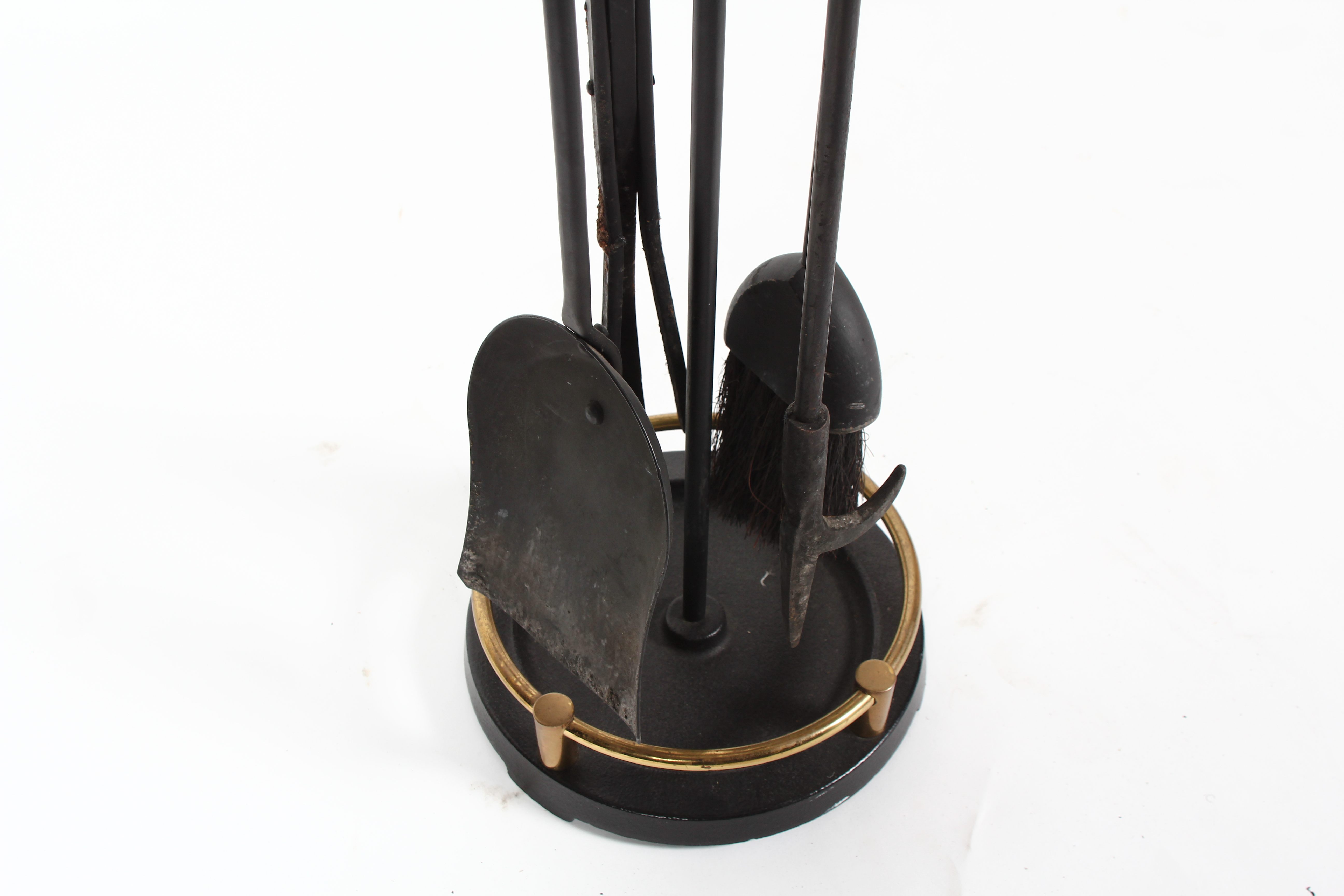 Pilgrim Wrought Iron & Brass Fireplace Tool Set EBTH