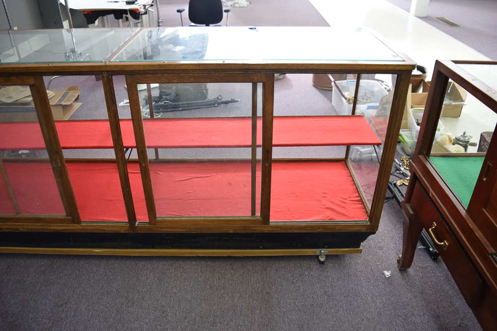 Oak Framed Retail Display Case EBTH