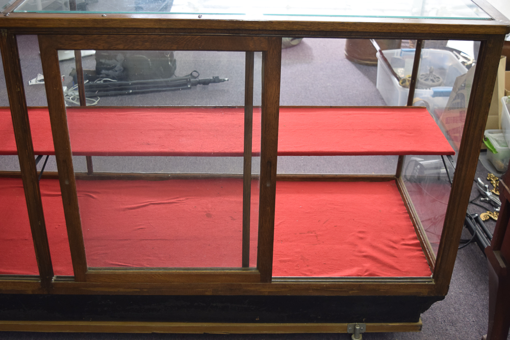 Oak Framed Retail Display Case EBTH