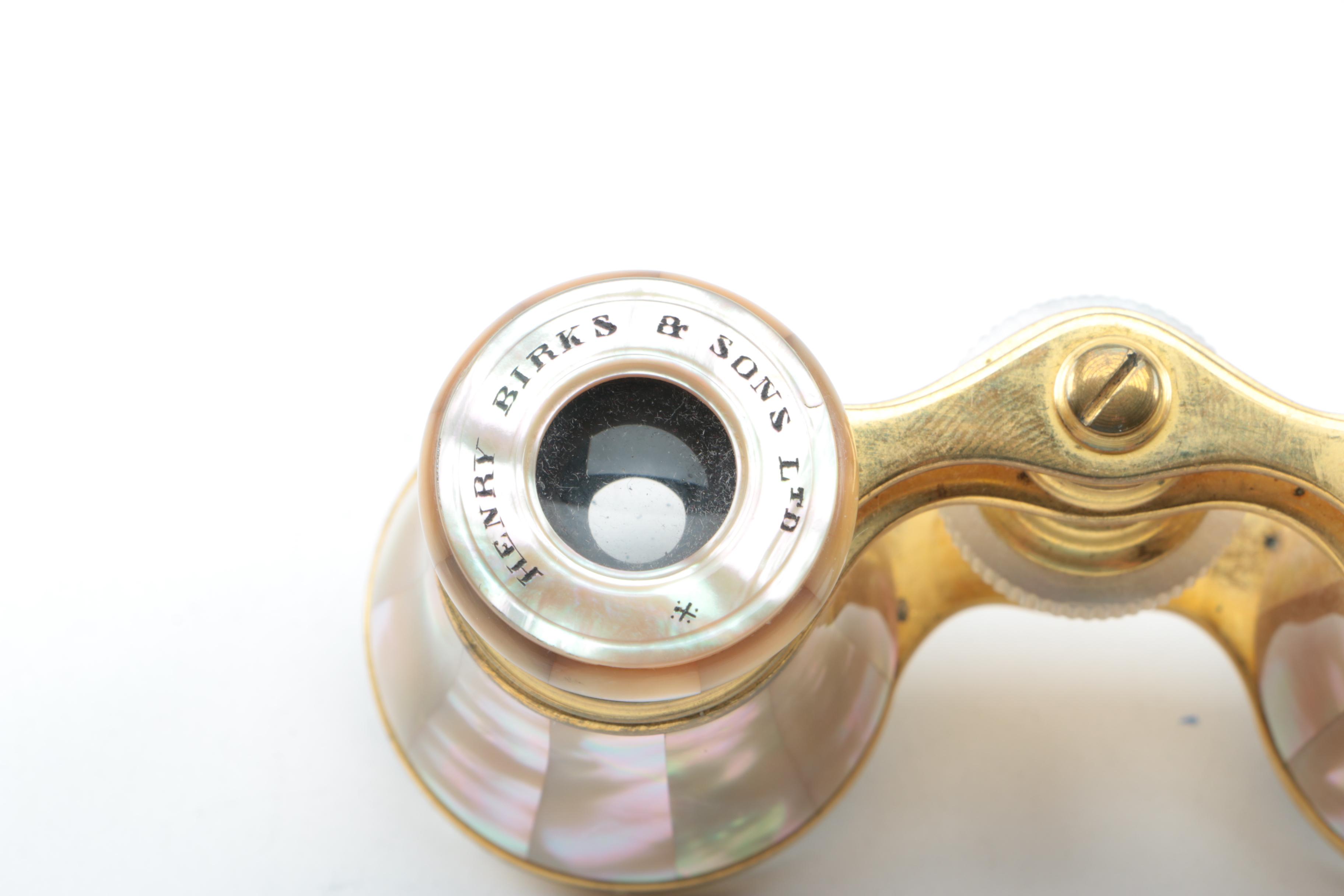 Henry Birks & Sons Mother of Pearl Opera Glasses with Handle EBTH